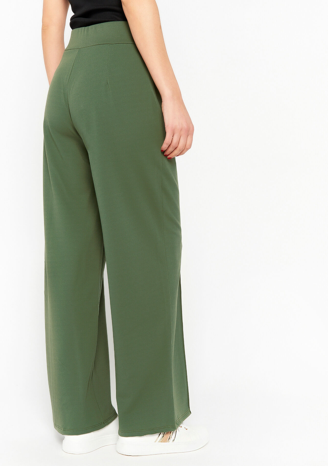 Wijde broek, Wijde broek - KHAKI MED - 06600722_4327