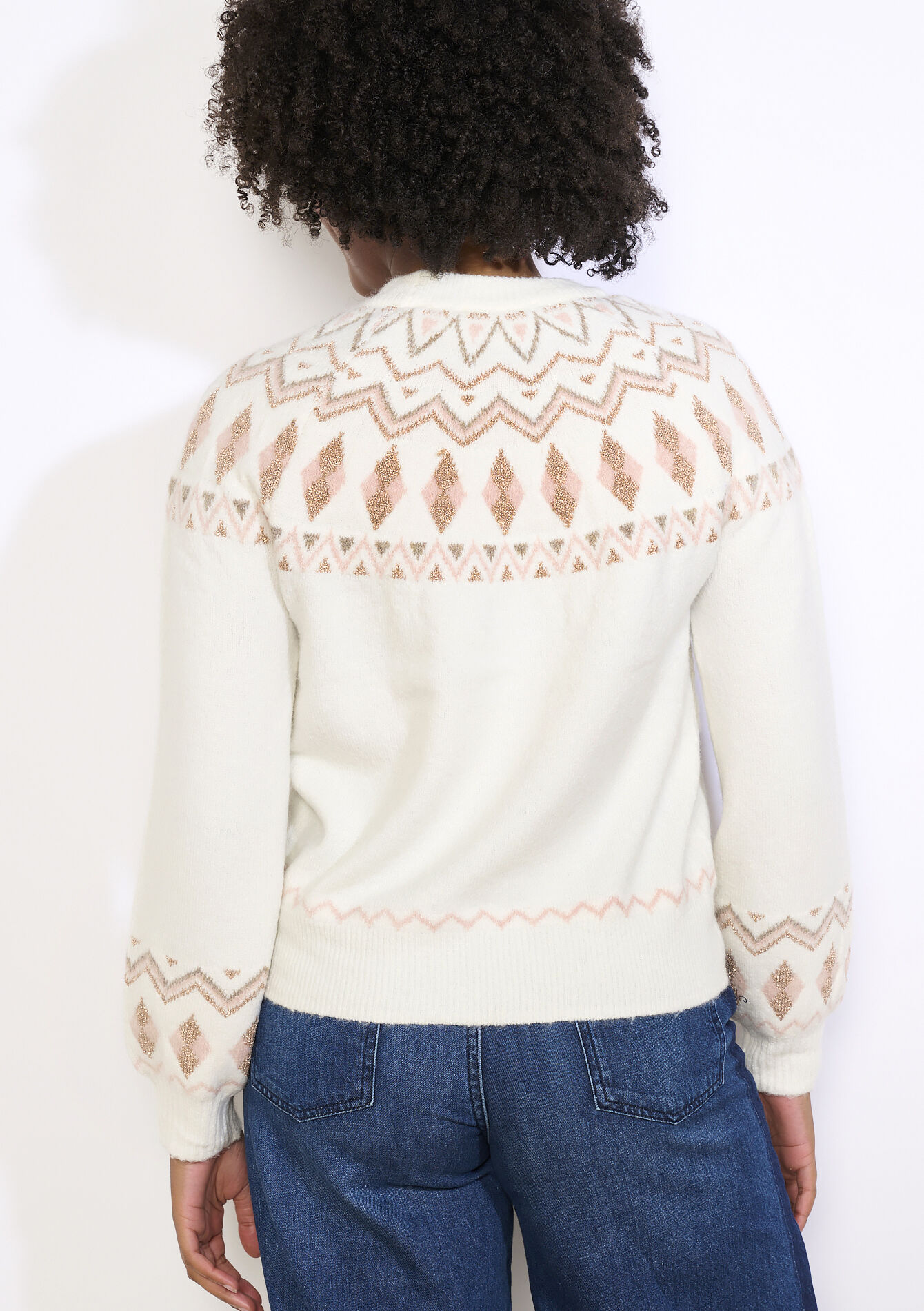 Grafische trui met jacquard - VANILLA WHITE - 04006957_1013