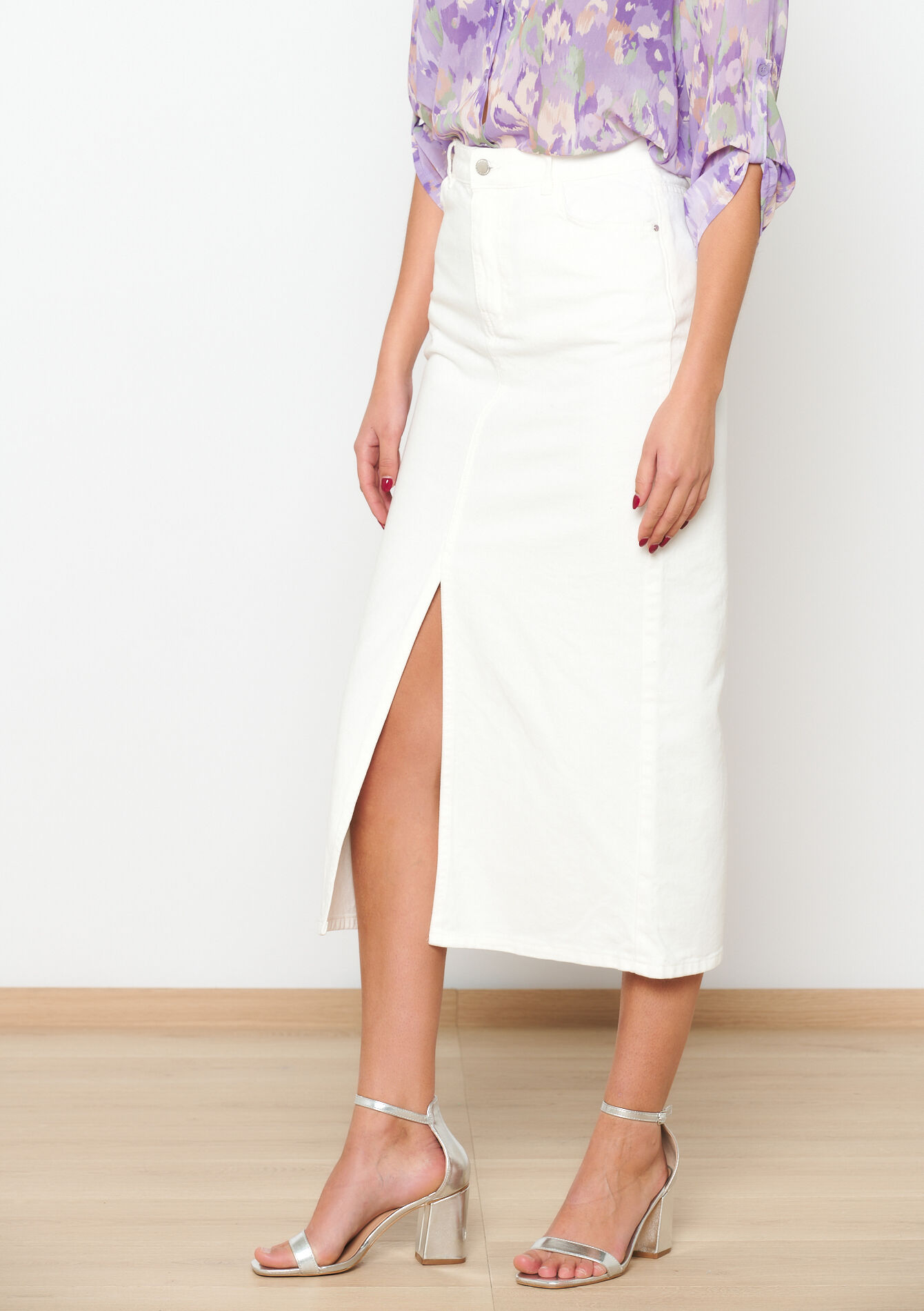 Maxi denim rok, Maxi denim rok - OFFWHITE - 07101197_1001