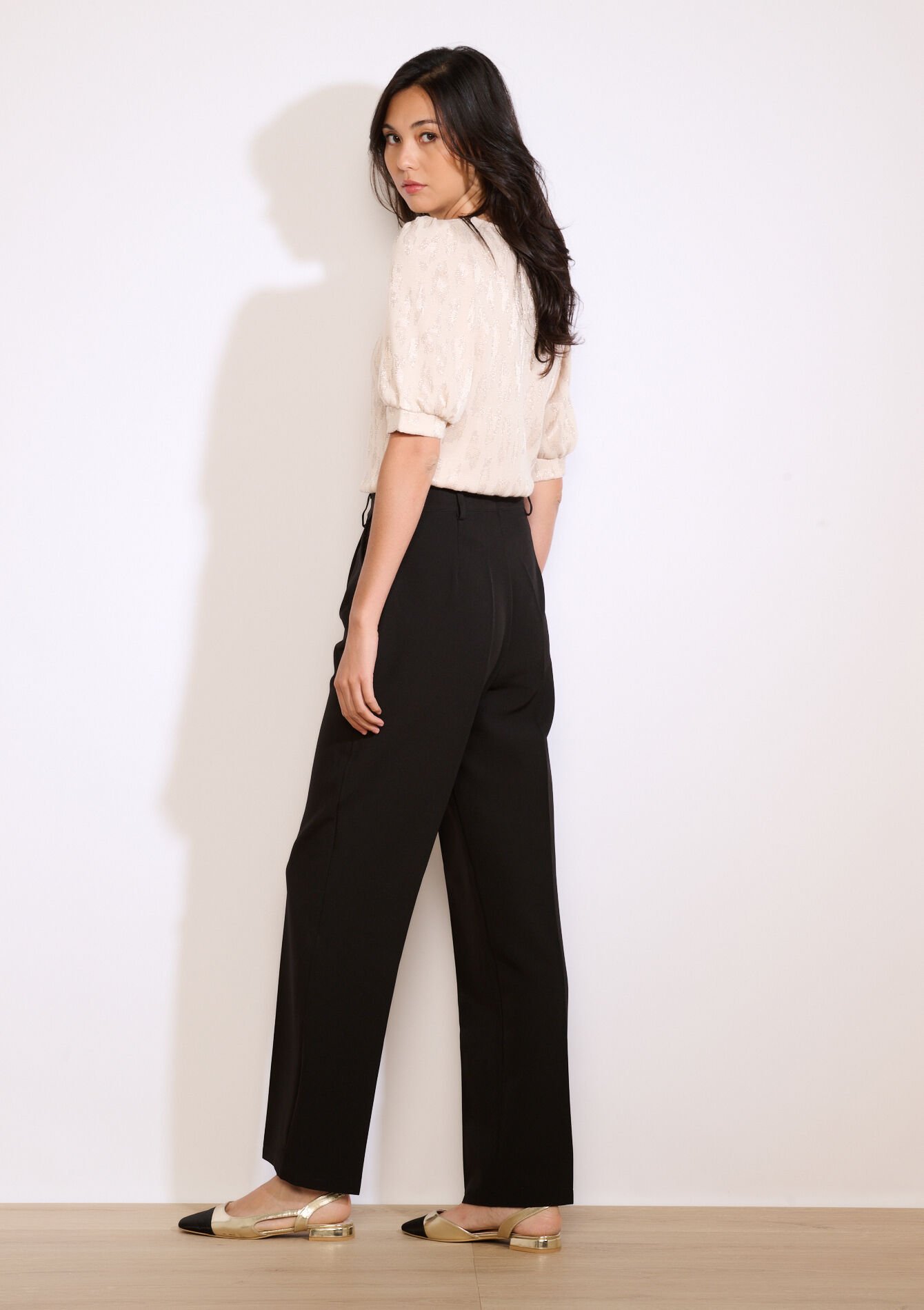 Rechte elegante broek, Rechte elegante broek - BLACK - 06100737_1119