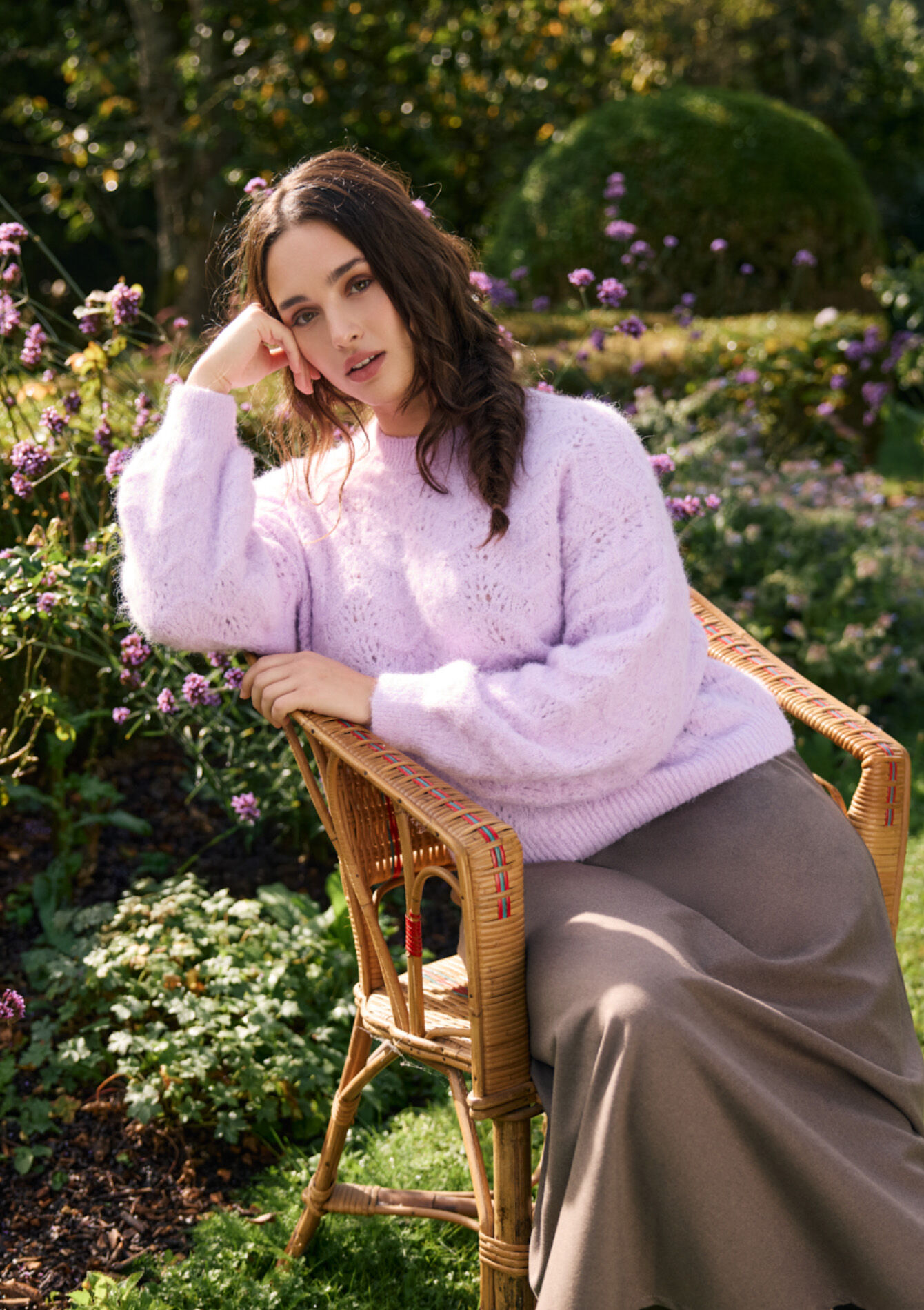 Textured soft sweater, Textured soft sweater - LILAC BRIGHT - 04007095_2578