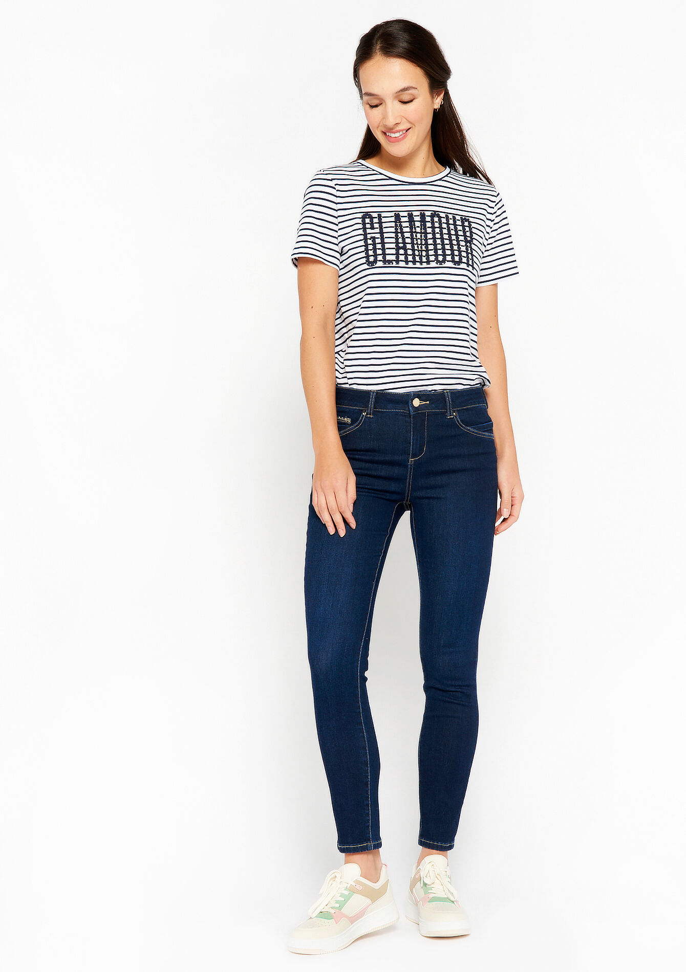 Jean skinny effet push-up, Jean skinny effet push-up - DARK BLUE - 22000426_0501