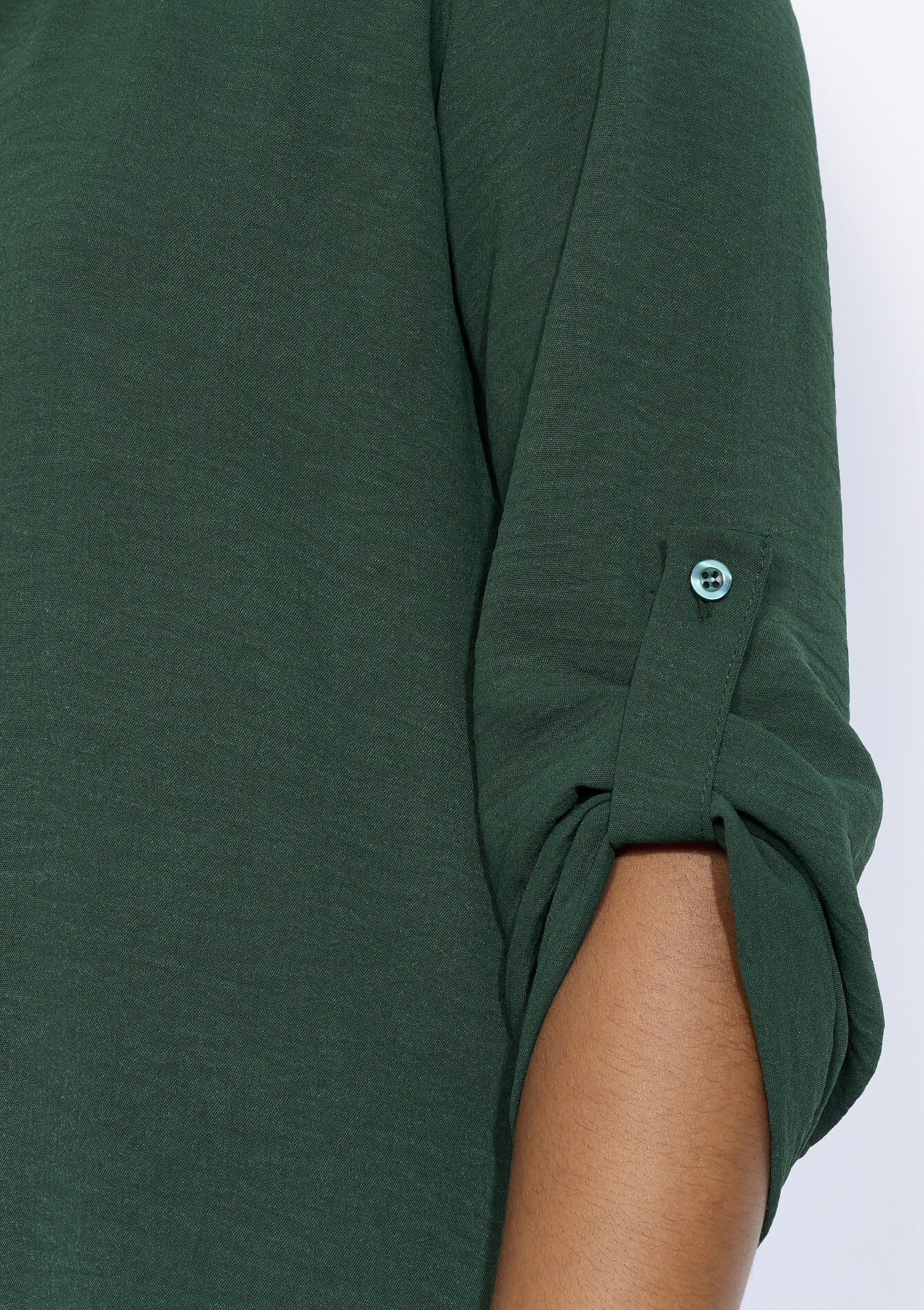 Polojurk met knopen - BOTTLE GREEN - 08104271_1778