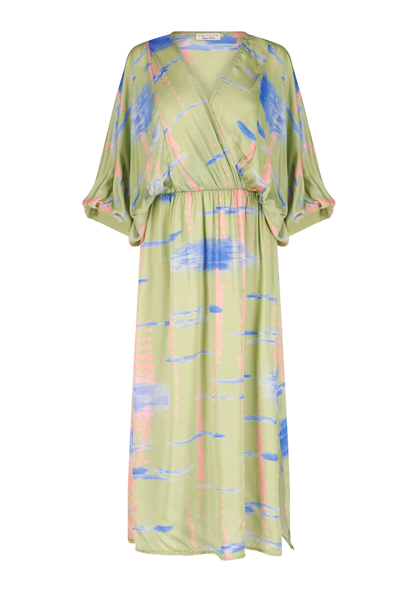 Robe en satin en tie and dye - MINT GREEN - 08602077_1723