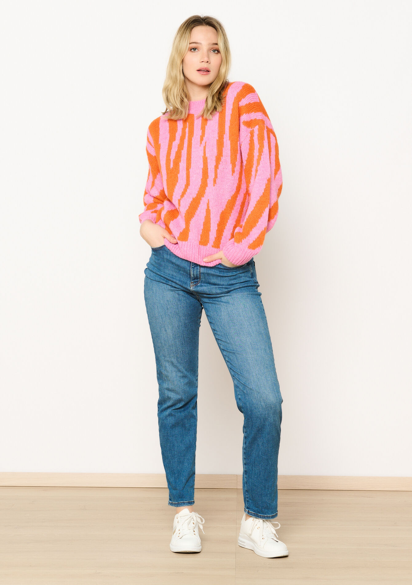 Pull à rayures - ORANGE BRIGHT - 1120477