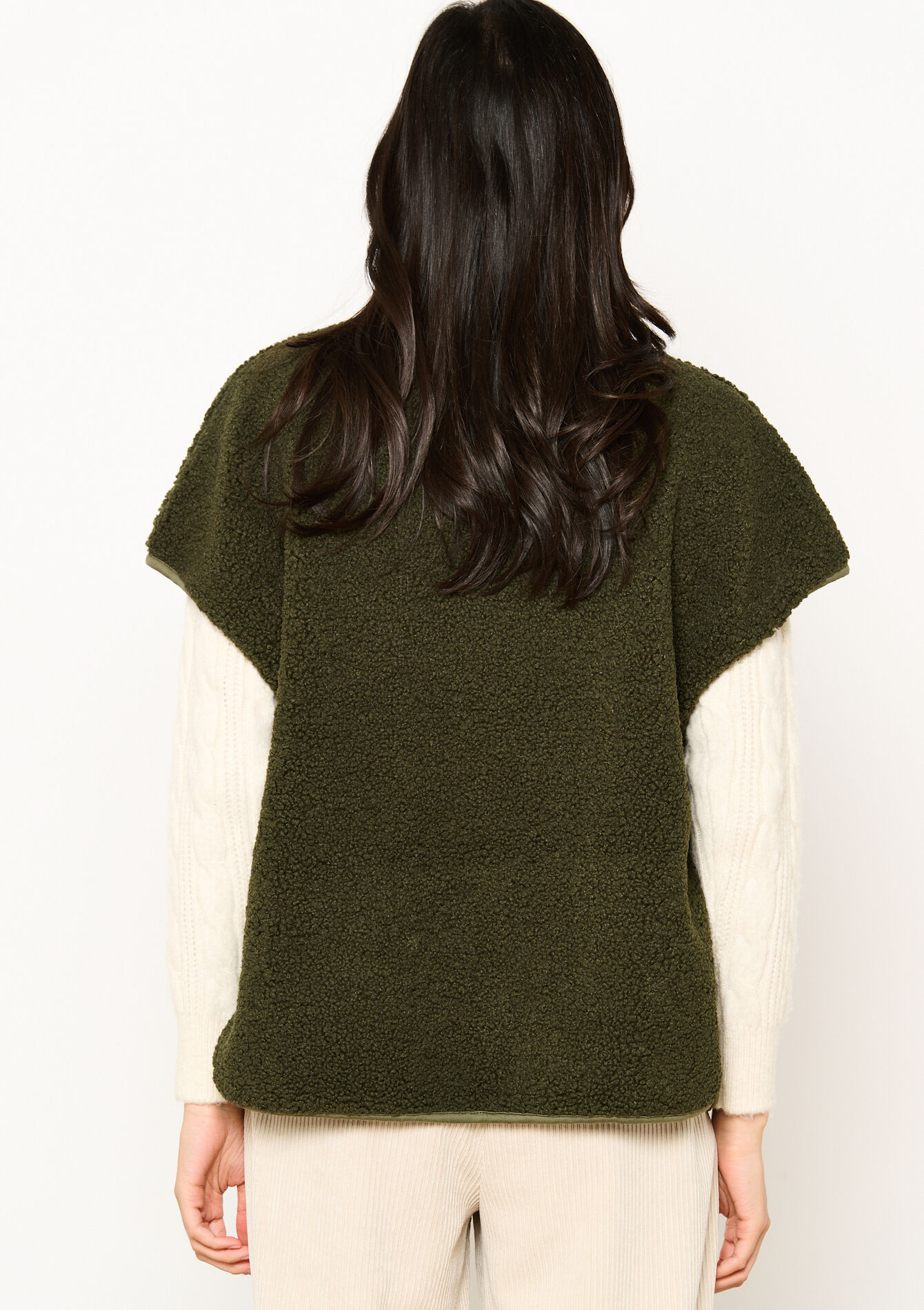 Teddy vest - KHAKI DARKY - 09001444_4208