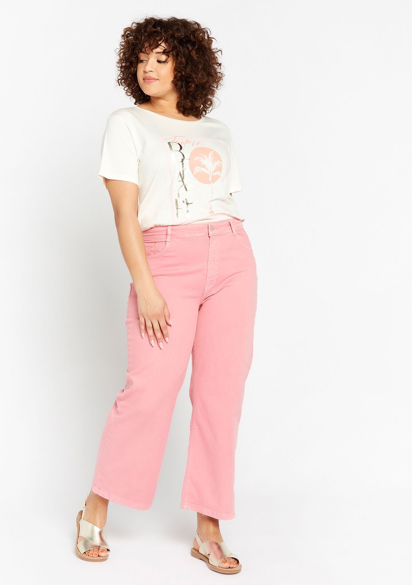 Jean évasé - CORAL PINK - 22000465_1968