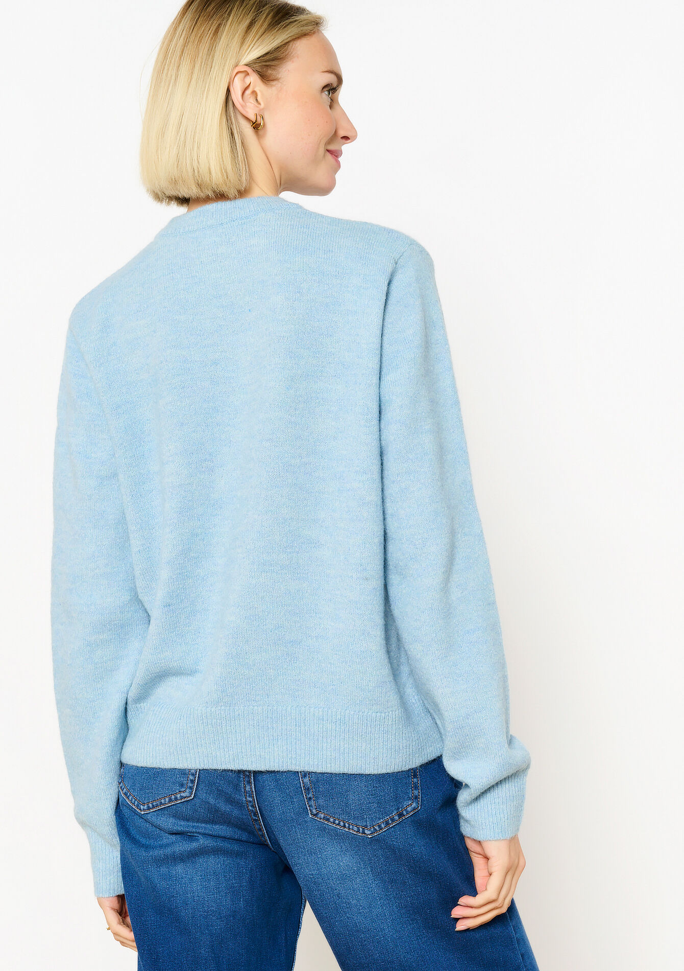 Basic pullover with round neck, Basic pullover with round neck - BLUE PASTEL - 04006522_3003