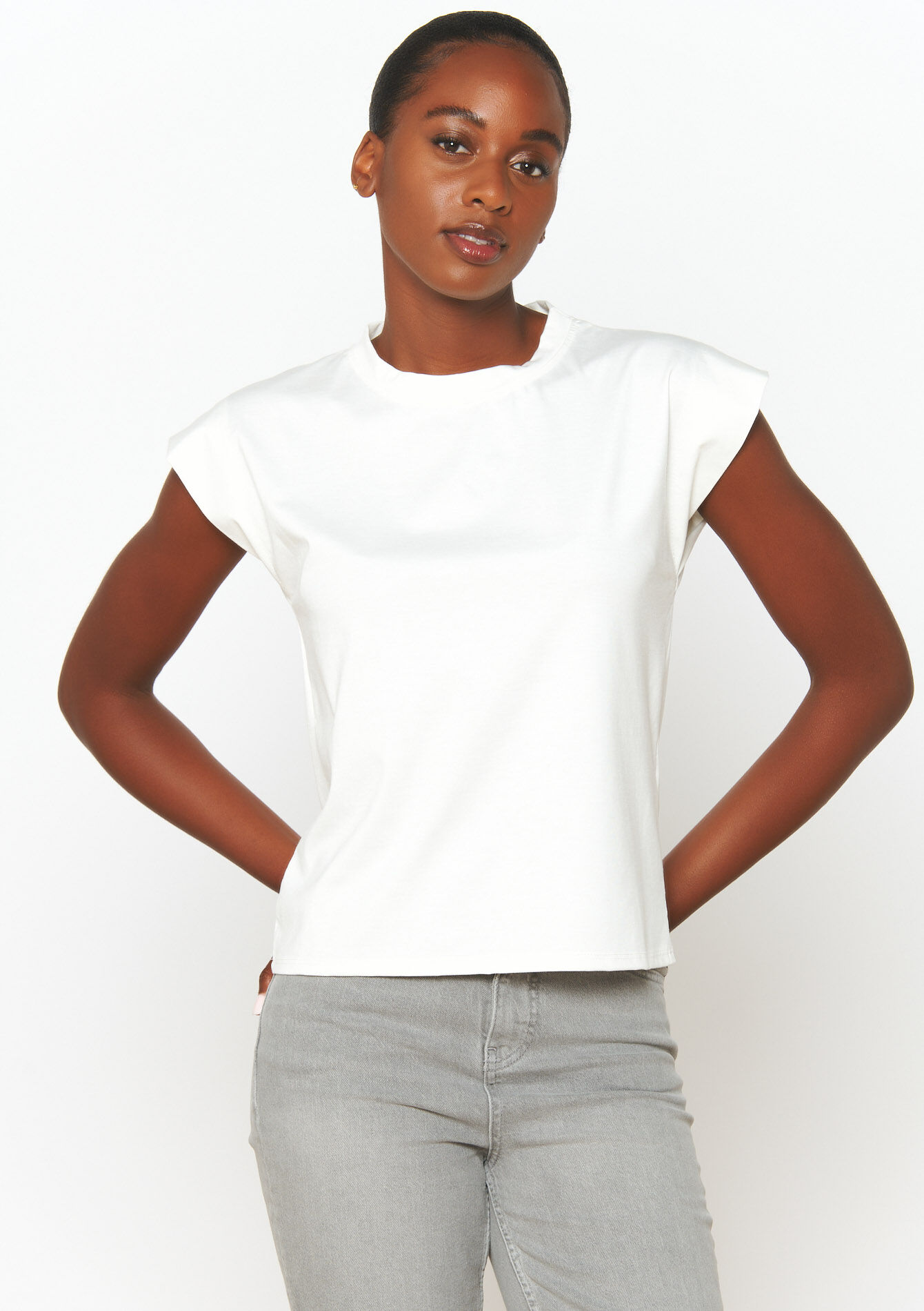 Short-sleeved T-shirt, Short-sleeved T-shirt - OPTICAL WHITE - 02200458_1019