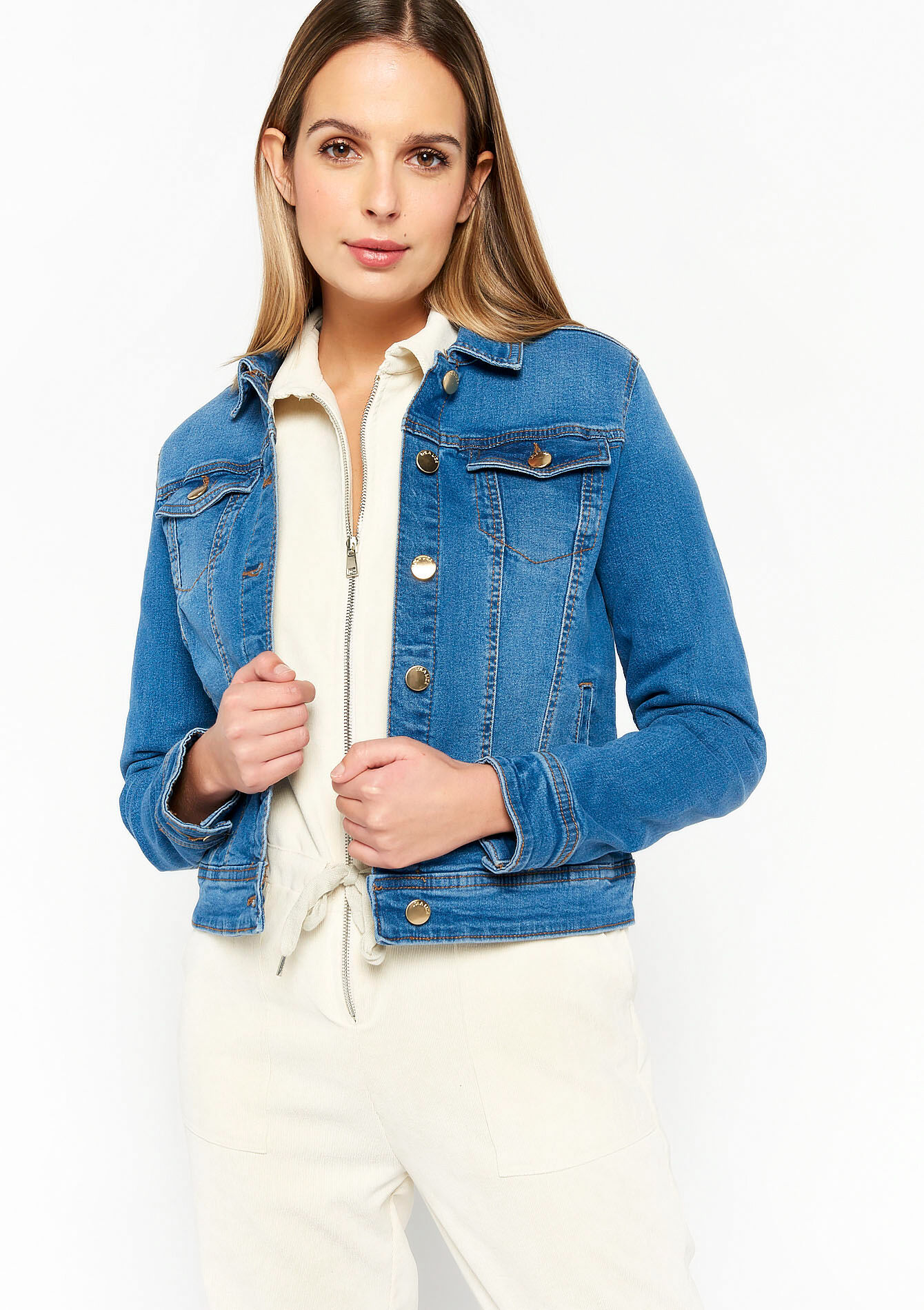 Denim jacket - BLUE BLEACHED - 09100674