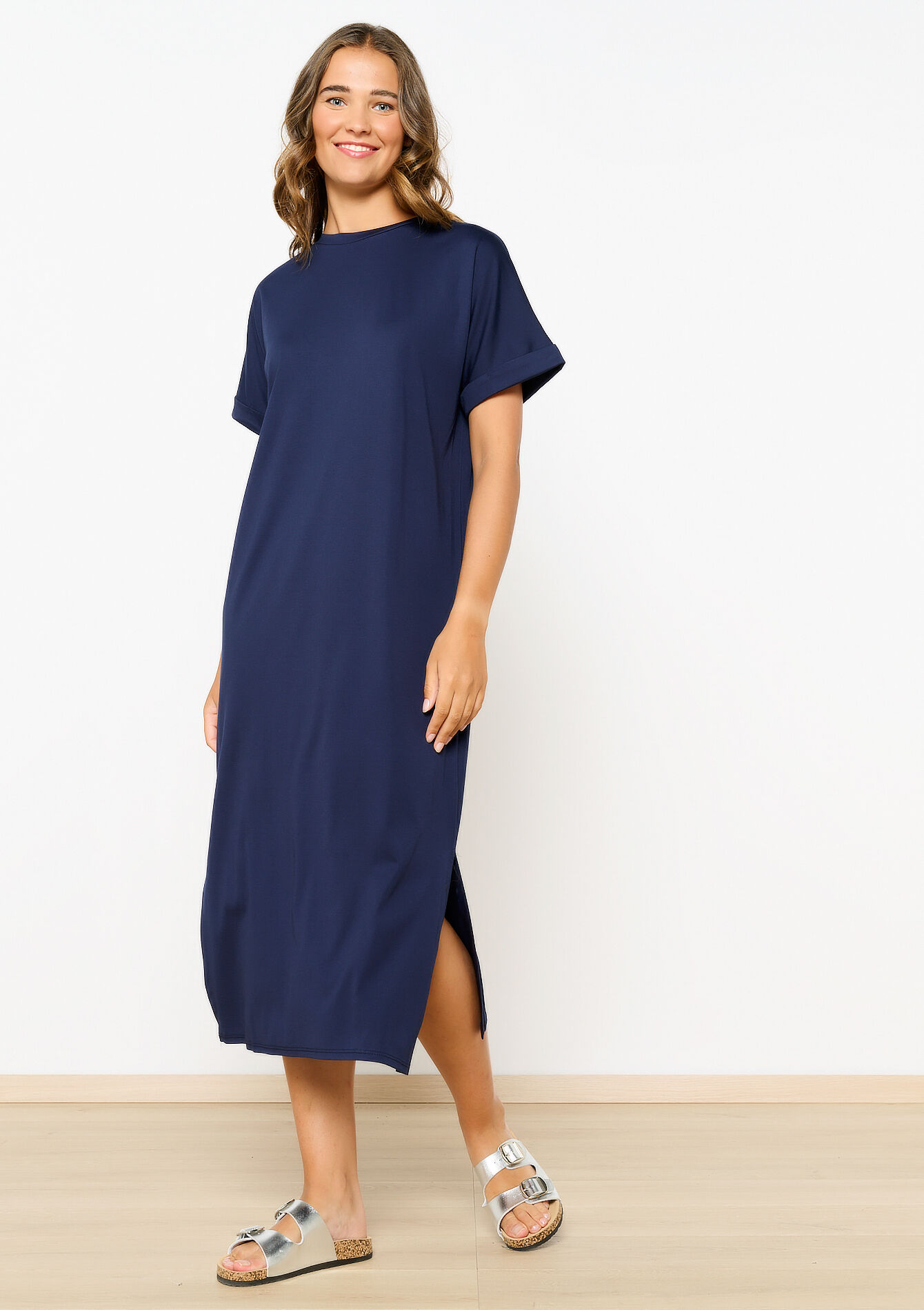 Maxi T-shirtjurk, Maxi T-shirtjurk - NAVY BASIC - 08103825_2723