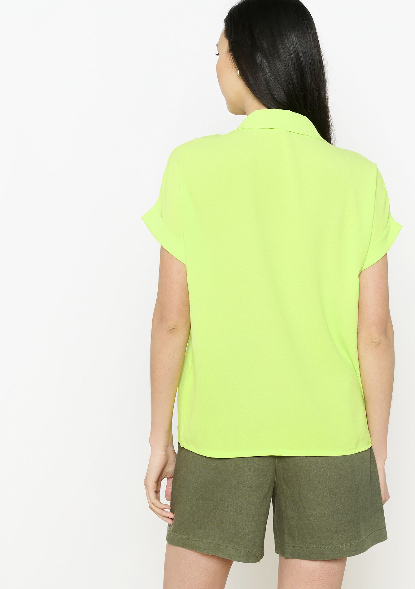 Blouse met polokraag, Blouse met polokraag - LIME - 05702739_4711