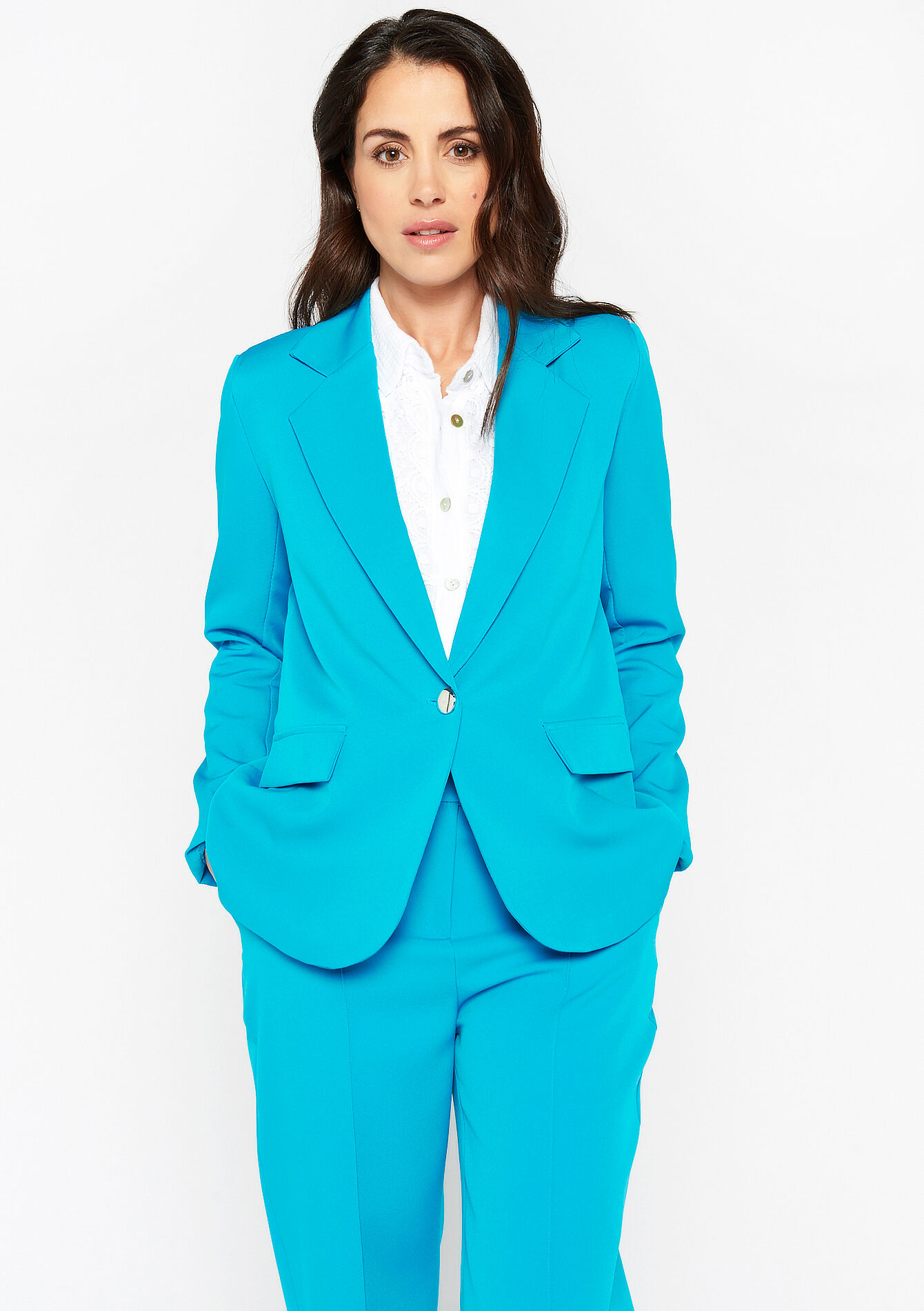 Suiting blazer, Suiting blazer - TURQUOISE - 09100768_1759