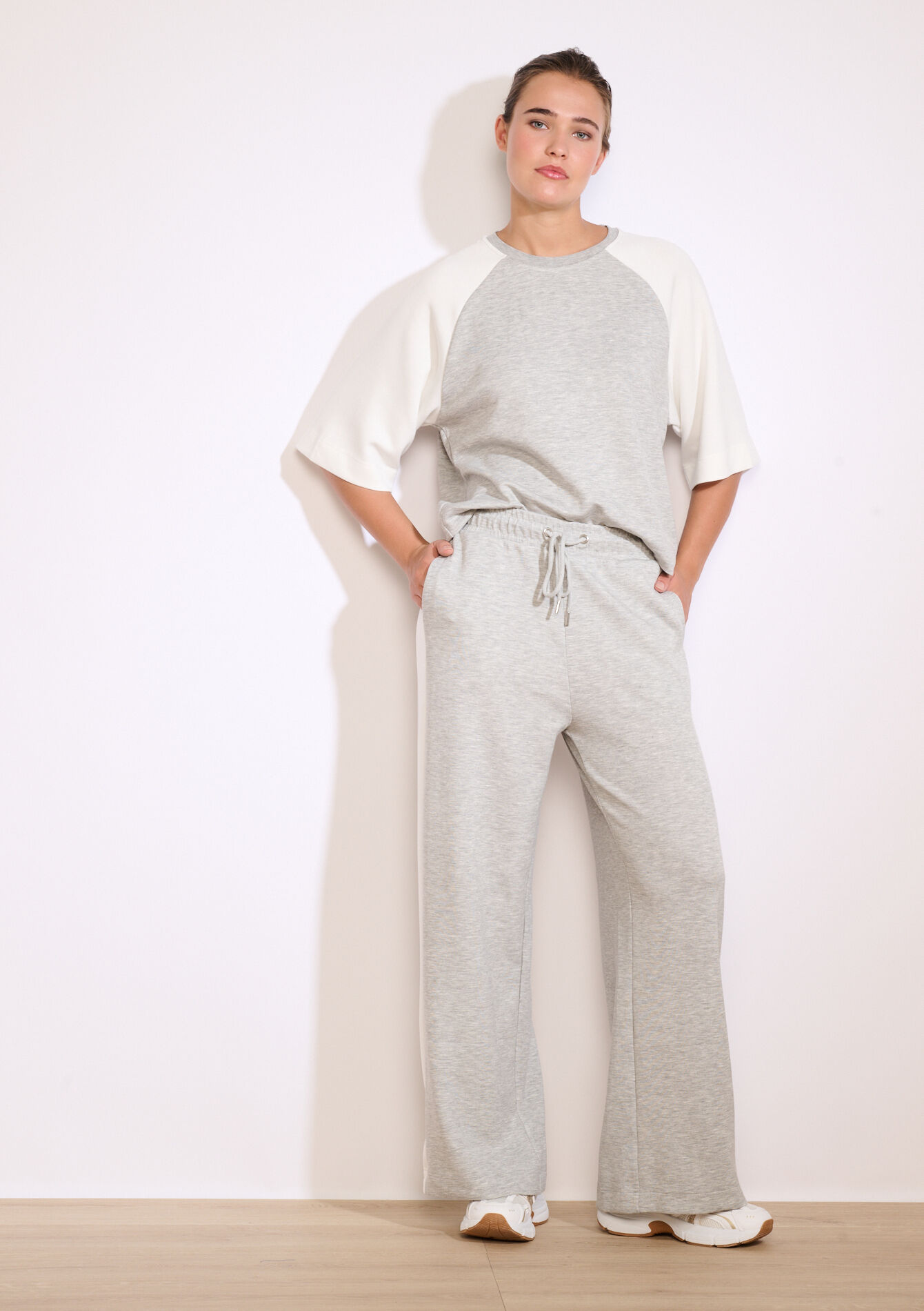 Pantalon de jogging à bandes, Pantalon de jogging à bandes - LIGHT GREY MEL - 15100372_1061