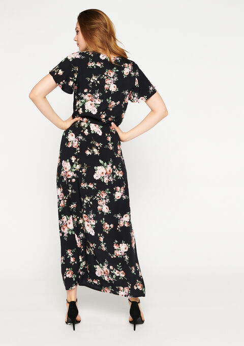 Verwonderlijk Maxi jurk bloemenprint met split - LolaLiza CV-69