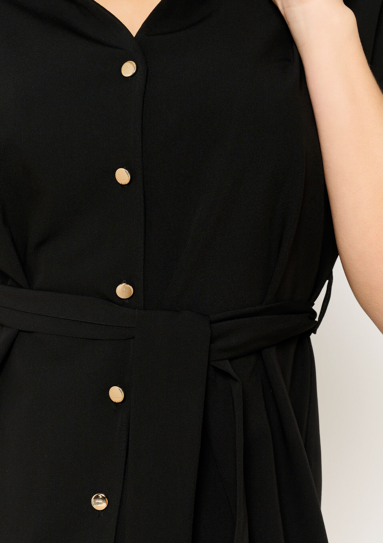 Hemdjurk met striklint, Hemdjurk met striklint - BLACK - 08103995_1119