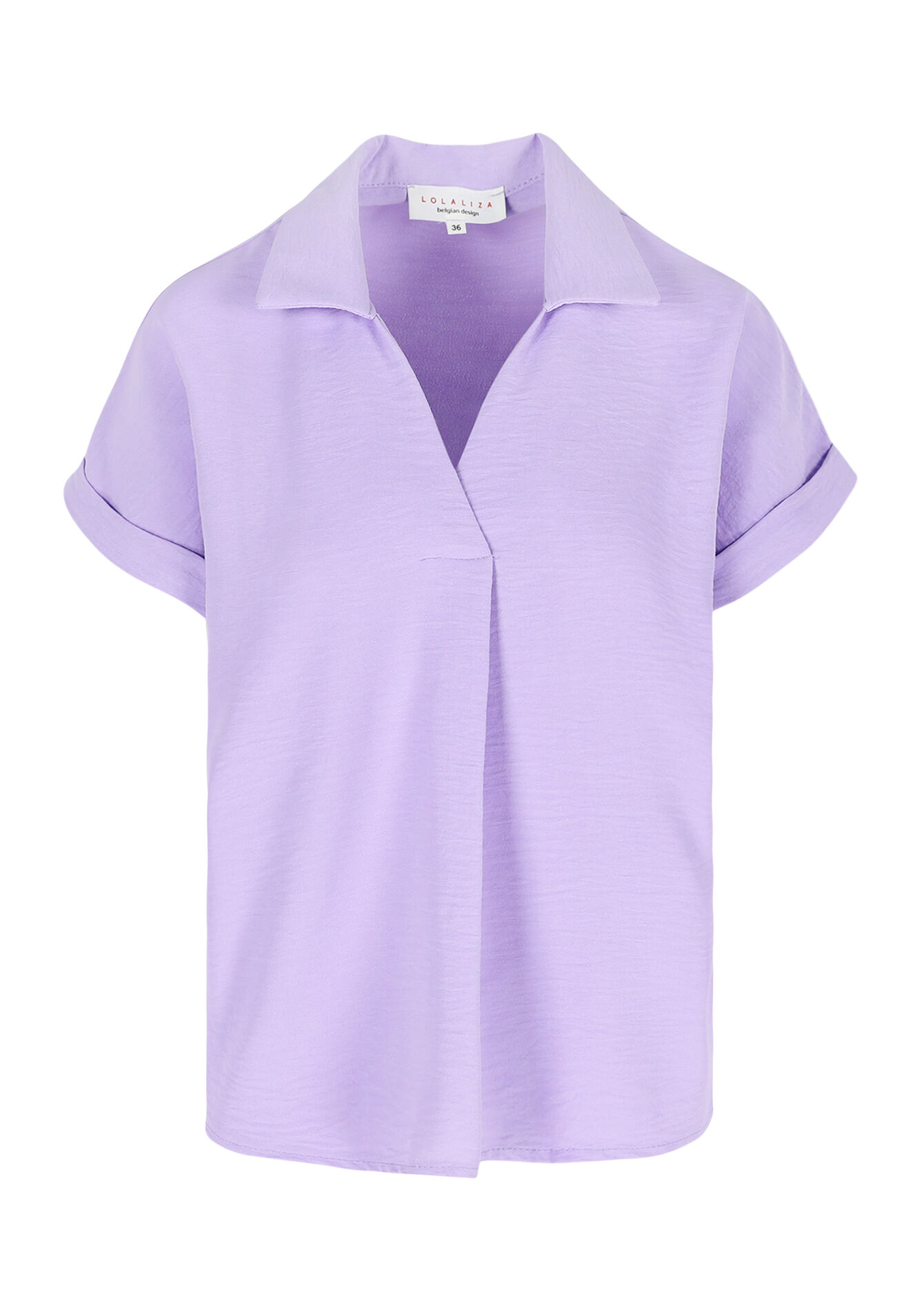 Blouse à col polo - LILAC BRIGHT - 05702739_2578