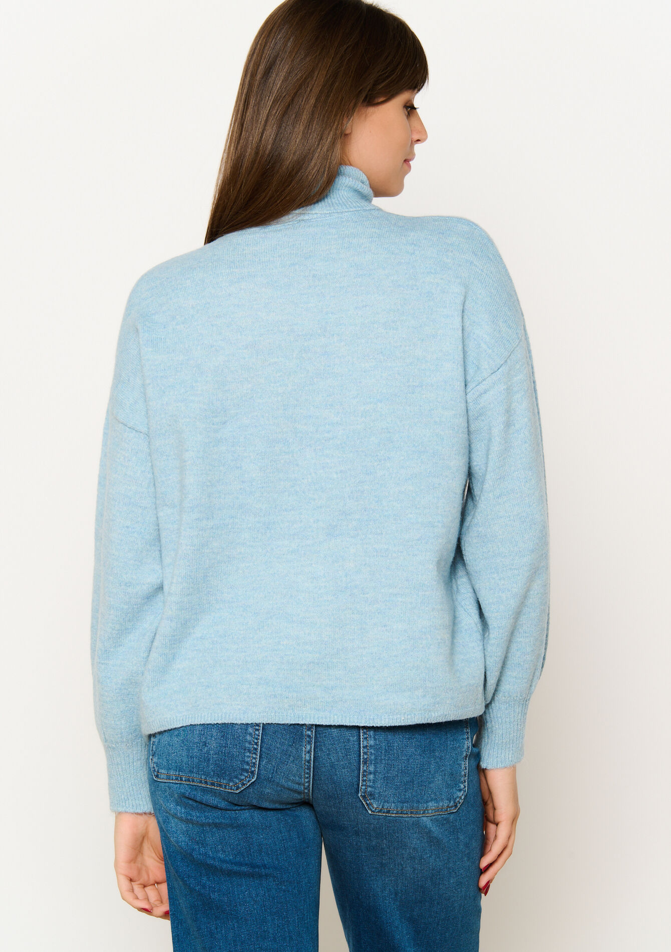Sweater with turtleneck, Sweater with turtleneck - BLUE PASTEL - 04101156_3003