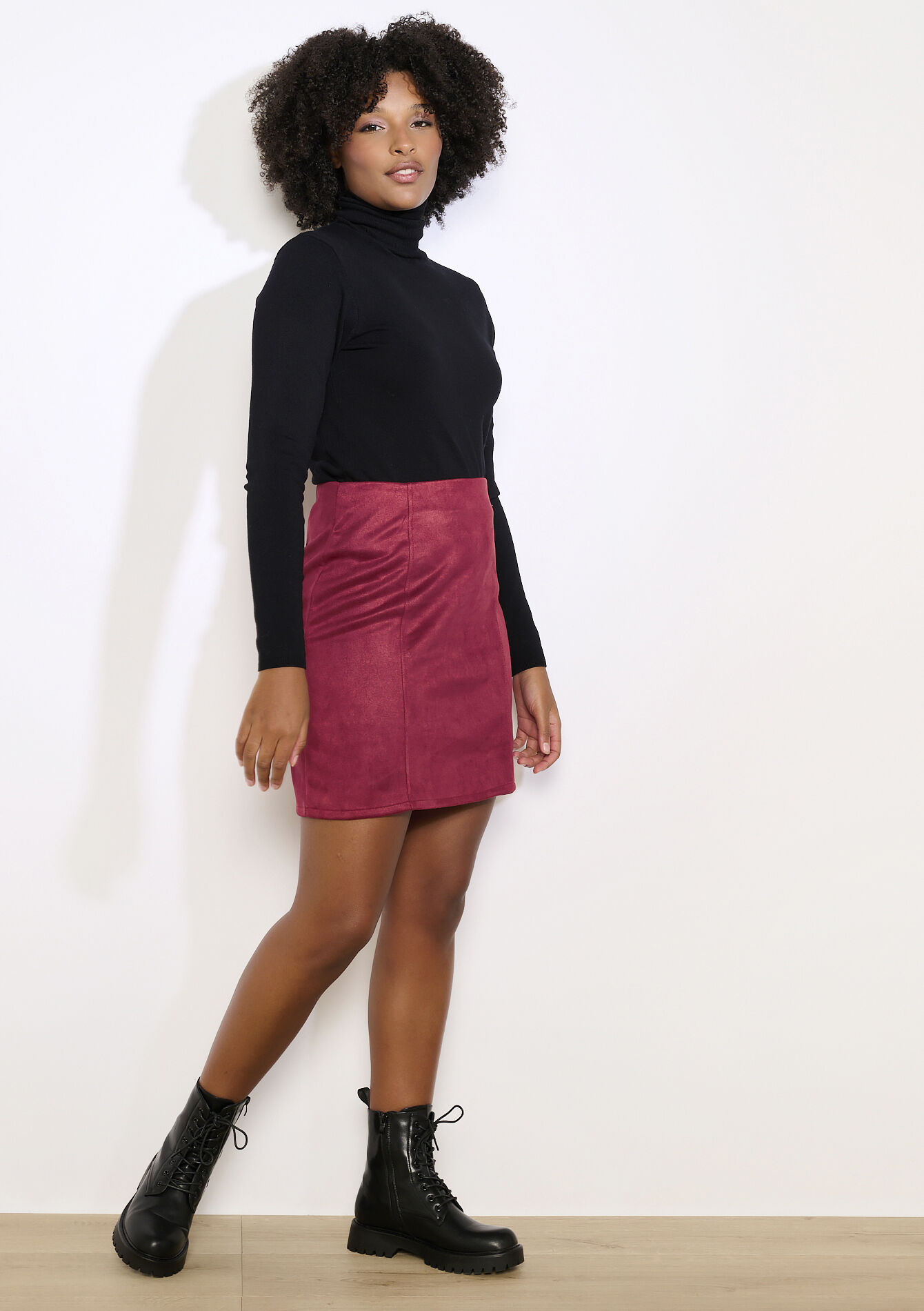 Suèdine minirok - BORDEAUX WINE - 07101420_5514