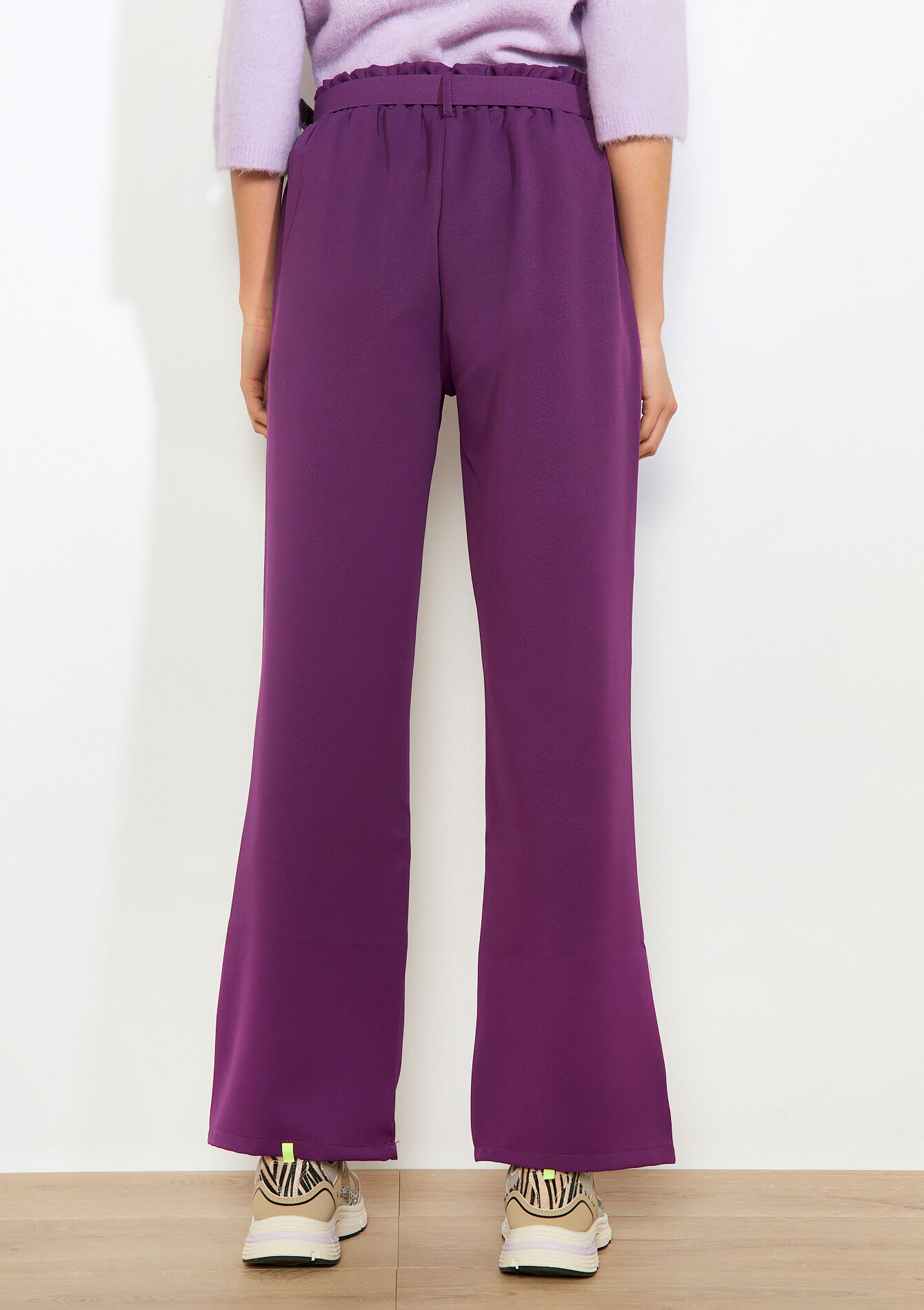 Taillebroek met ceintuur - PURPLE - 06601110_5902