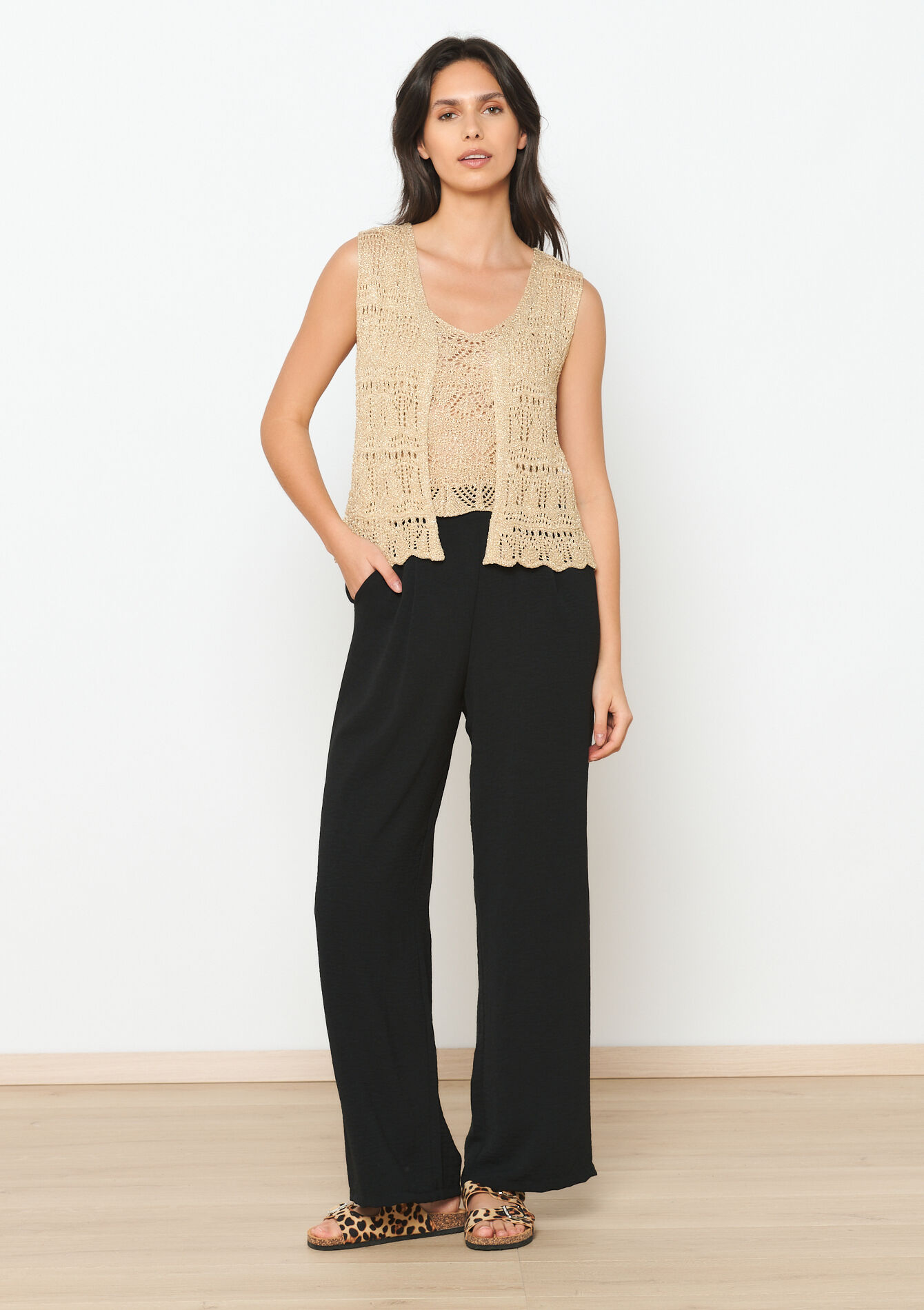 Crochet gilet, Crochet gilet - GOLD - 02200420_1058