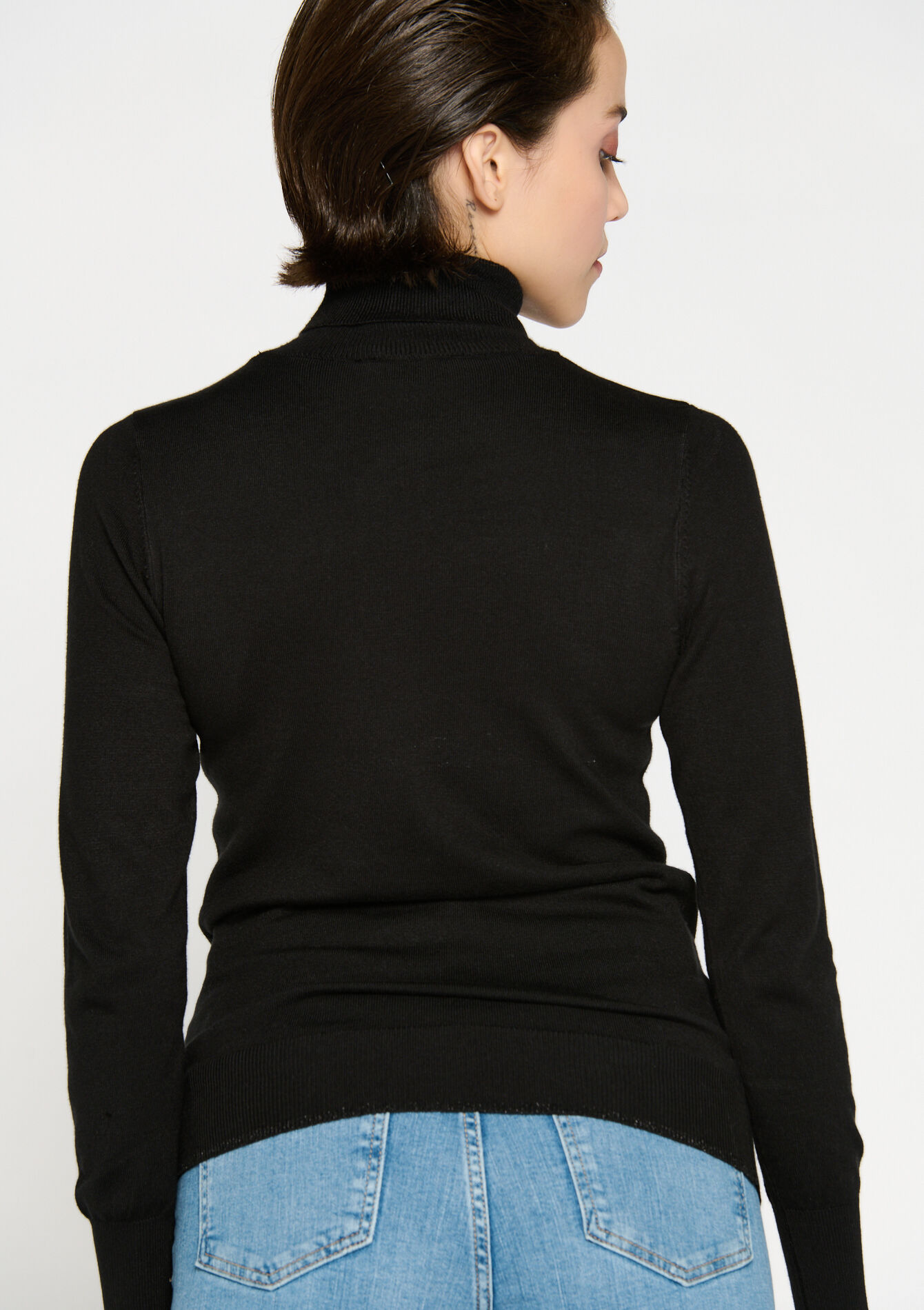 Plain turtleneck, Plain turtleneck - BLACK - 04101037_1119