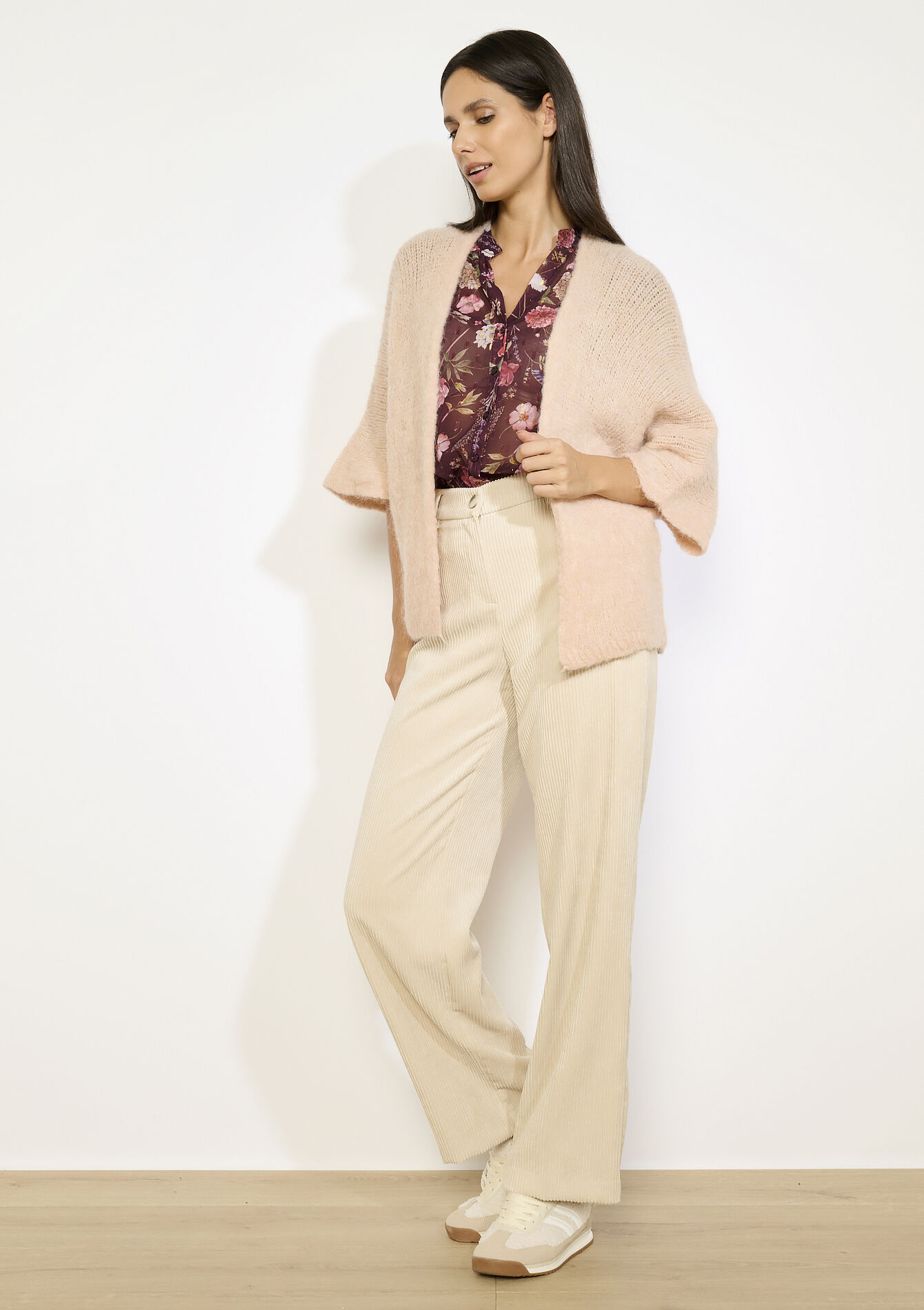 Gilet ample en maille, Gilet ample en maille - COSMETIC PINK - 04101371_5733