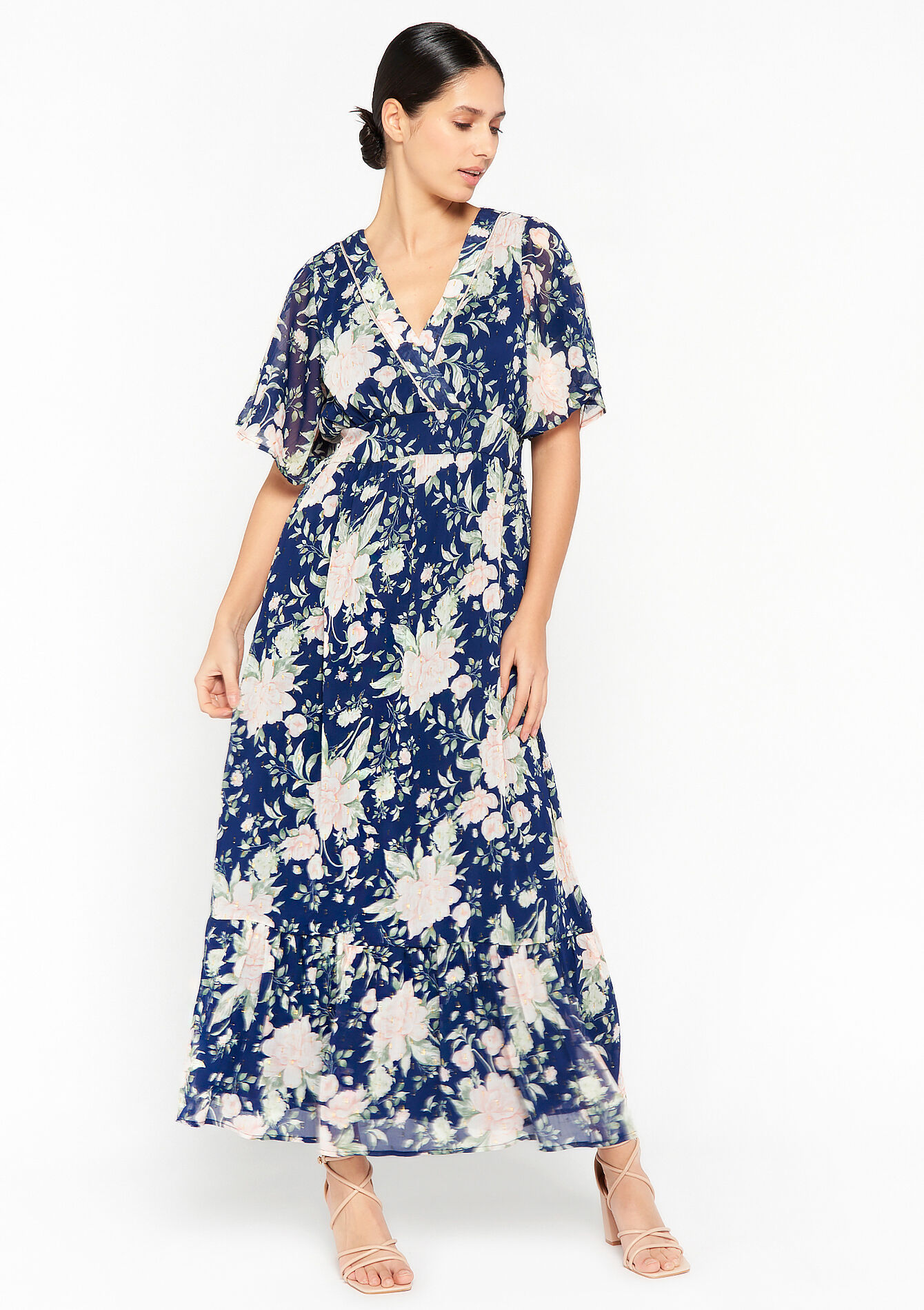 Wikkeljurk met paisleyprint, Wikkeljurk met paisleyprint - NAVY BASIC - 08601792_2723