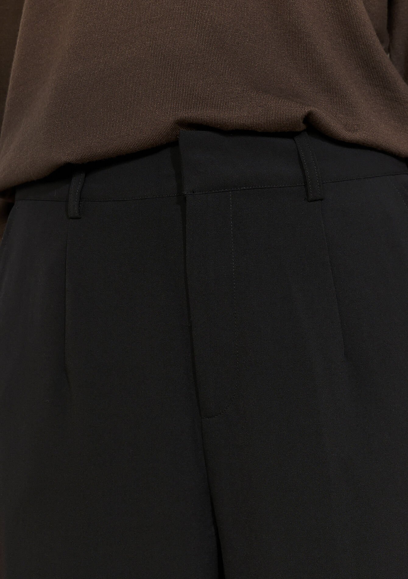 Pantalon fluide taille haute - BLACK - 06100705_1119