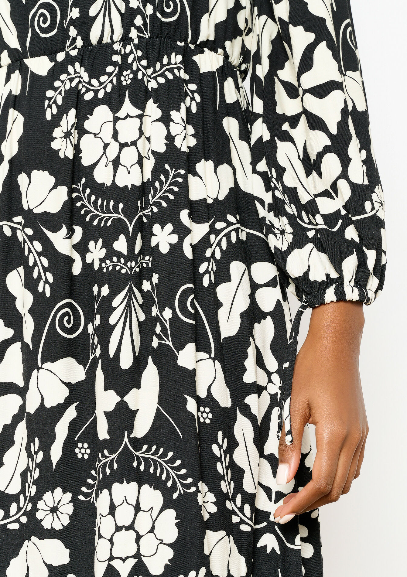 Maxi-jurk met print, Maxi-jurk met print - BLACK - 08602231_1119