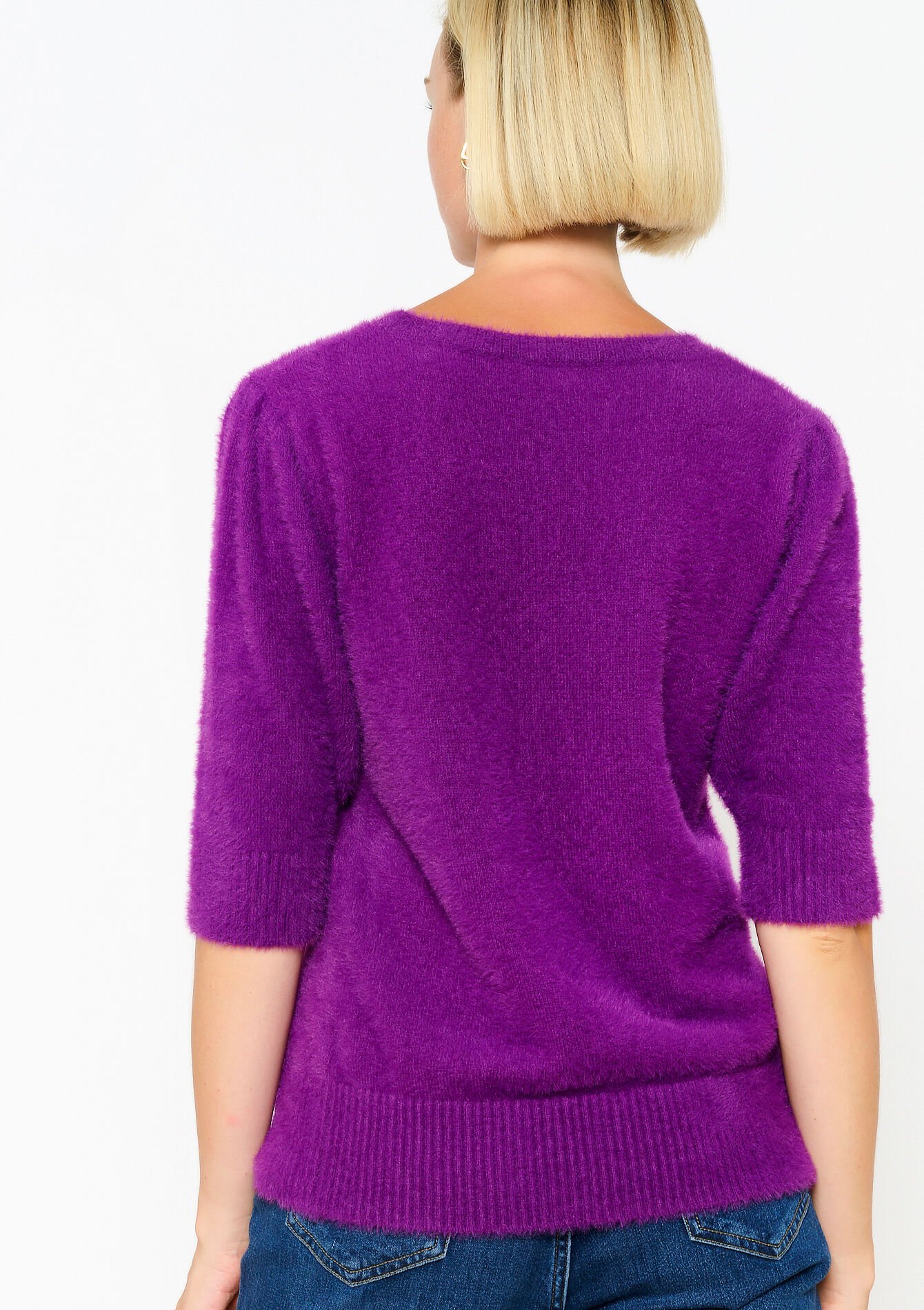 Pullover en maille poilue, Pullover en maille poilue - VIOLINE - 04006502_2576