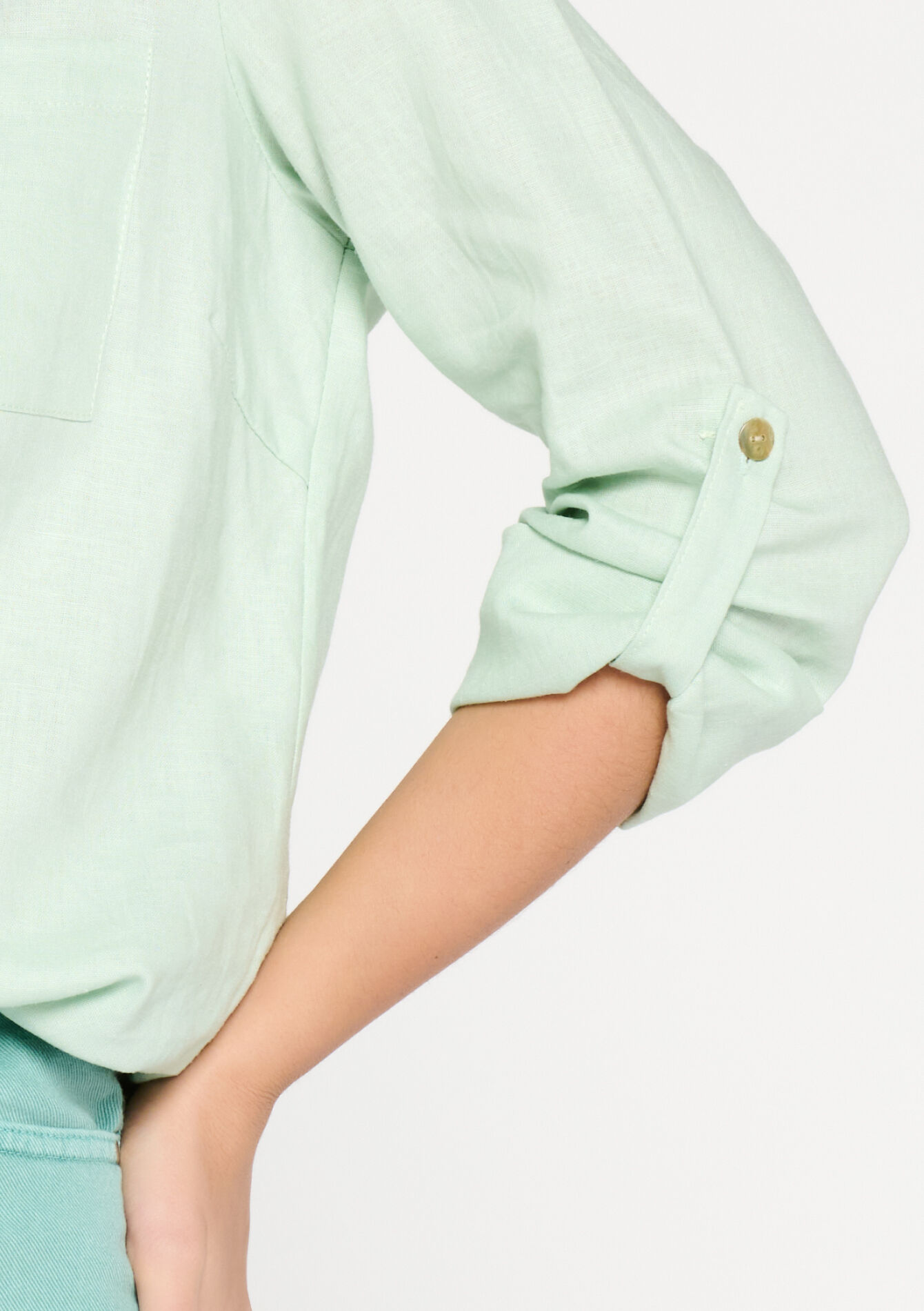 Blouse en lin - MINT GREEN - 1079124