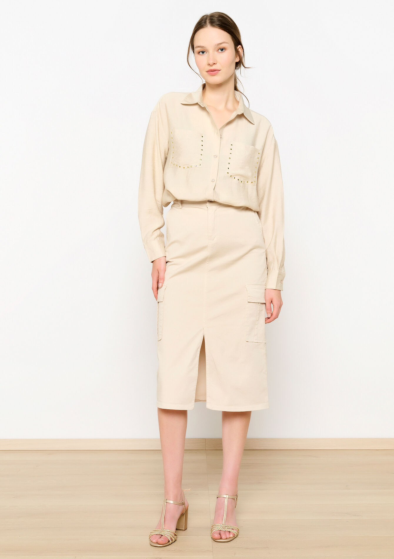 Hemd met studs, Hemd met studs - LT BEIGE - 05702467_2527