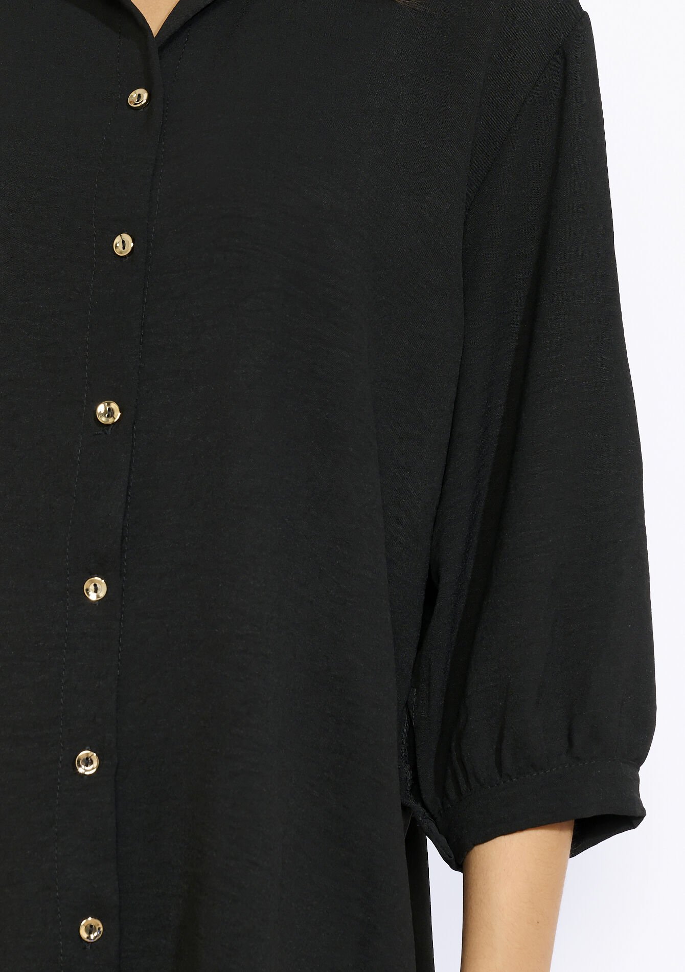 Robe chemise fluide - BLACK - 08104338_1119