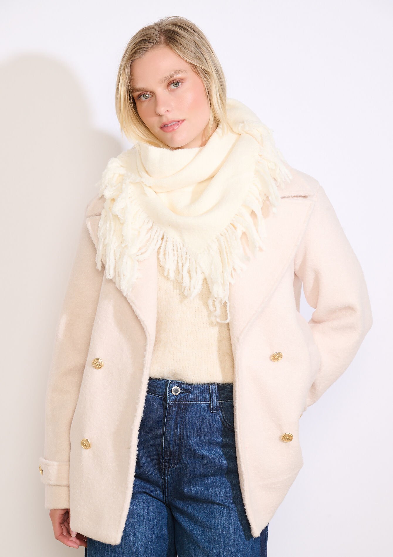 Driehoekige franjesjaal, Driehoekige franjesjaal, , detail_model