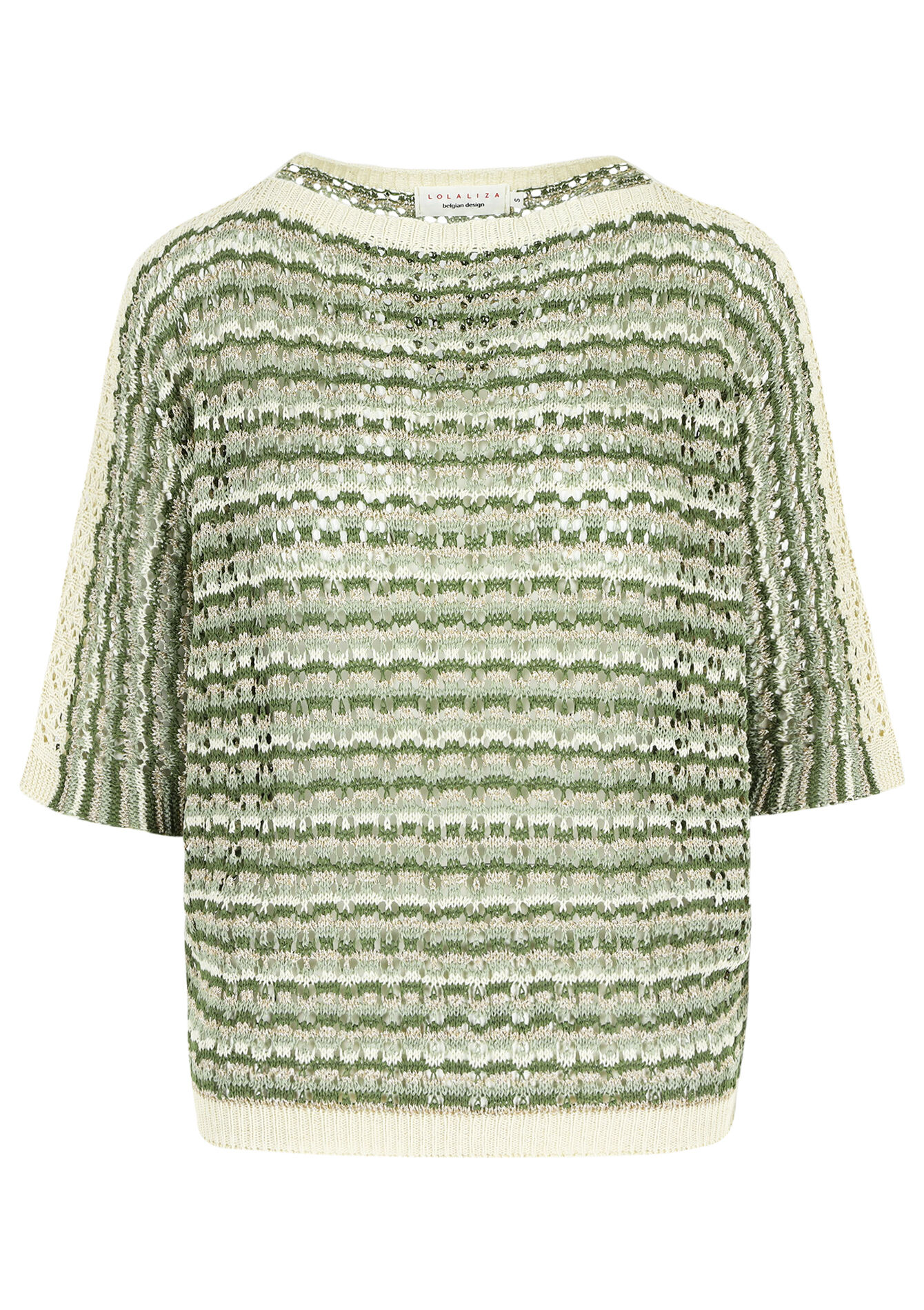 Pullover en crochet - CHAMPAGNE SAND - 04006634
