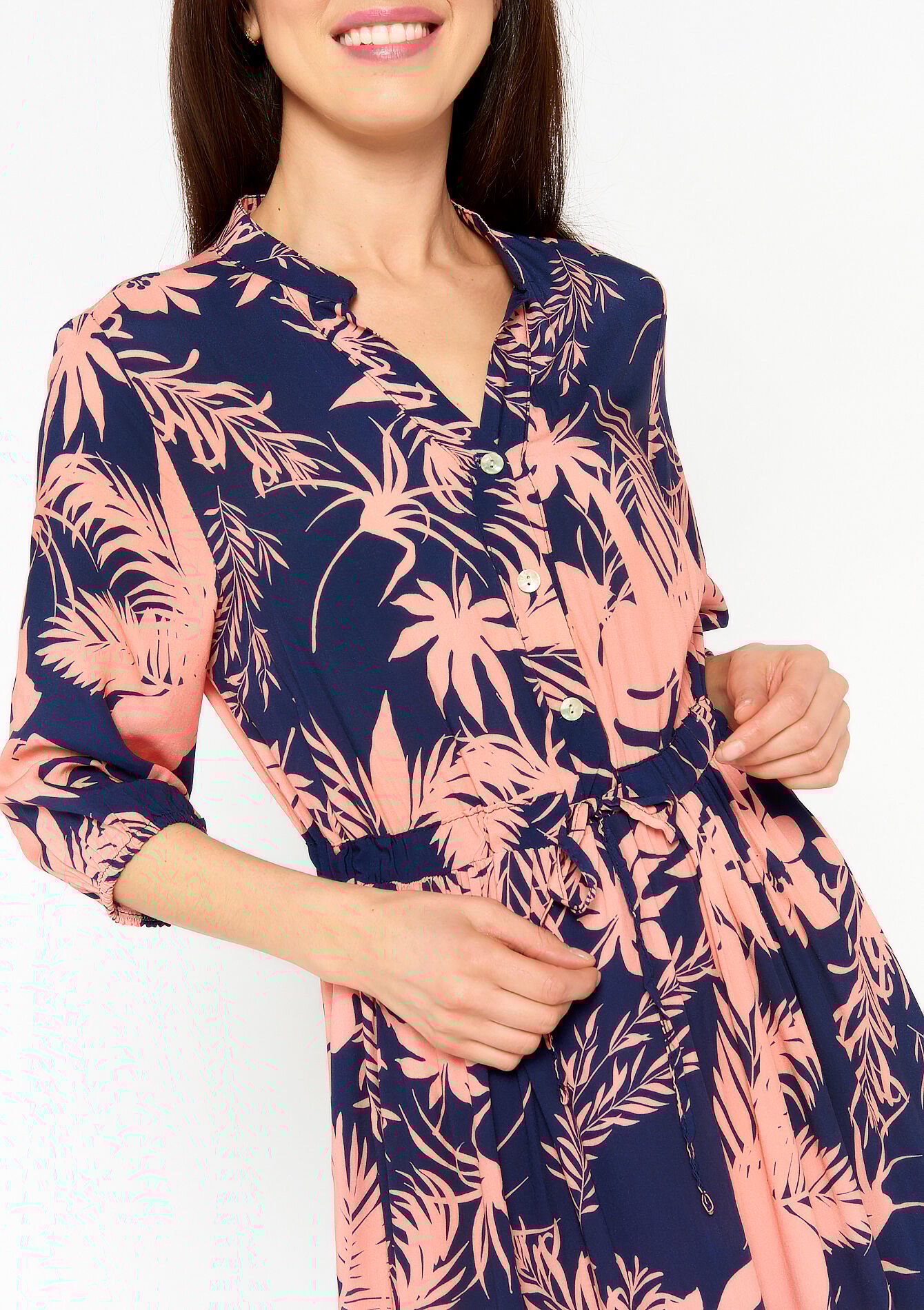 Maxi-jurk met bloemenprint, Maxi-jurk met bloemenprint - NAVY BASIC - 08601985_2723