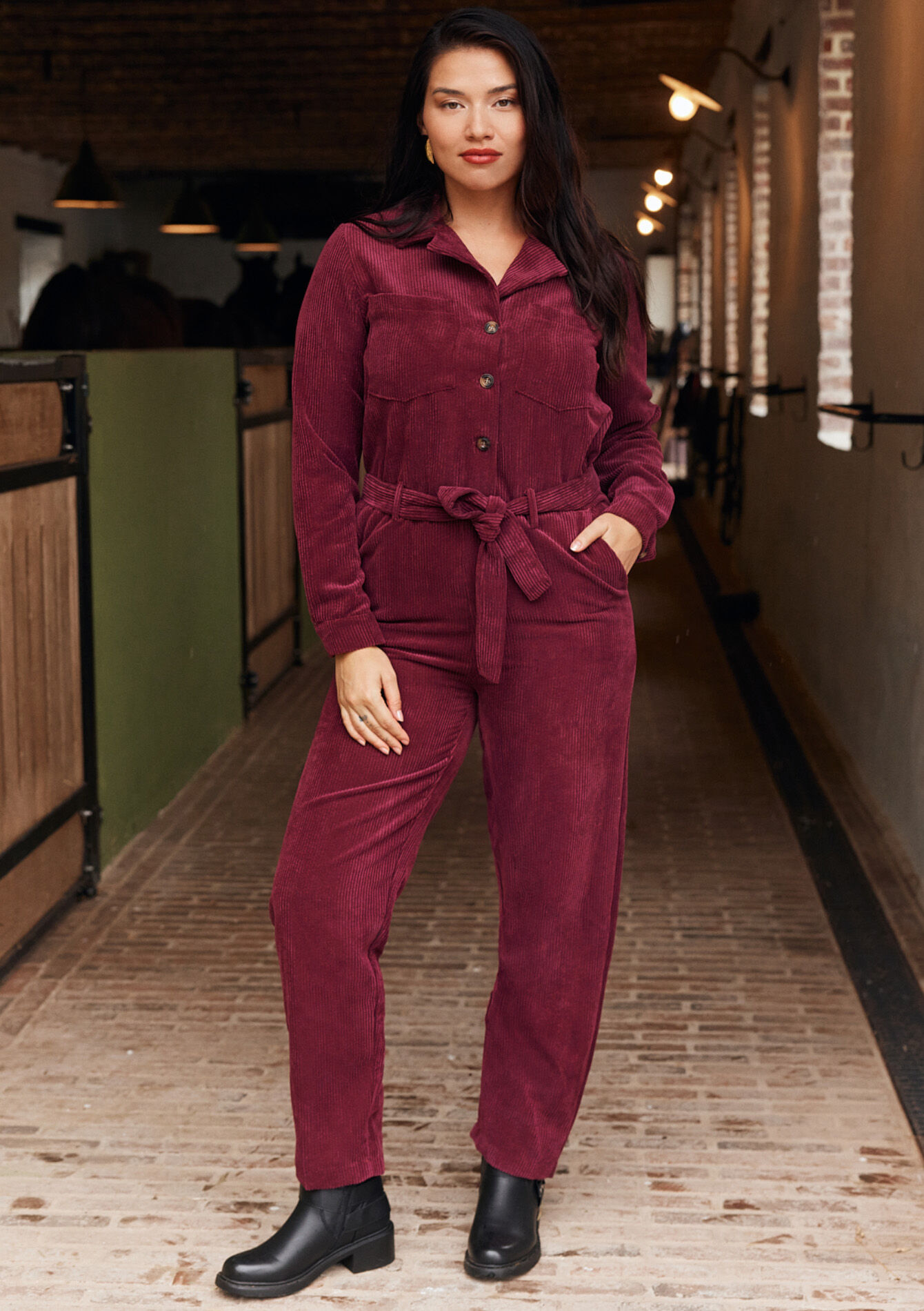 Combinaison en velours côtelé, Combinaison en velours côtelé - BORDEAUX WINE - 06004563_5514