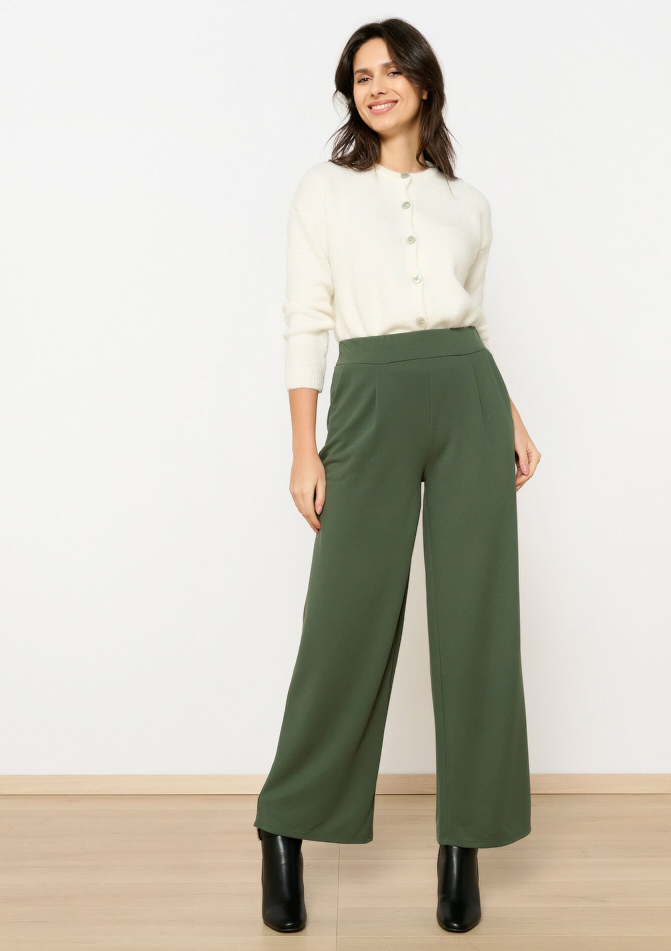 Losse broek met zakken - KHAKI MED - 1122958