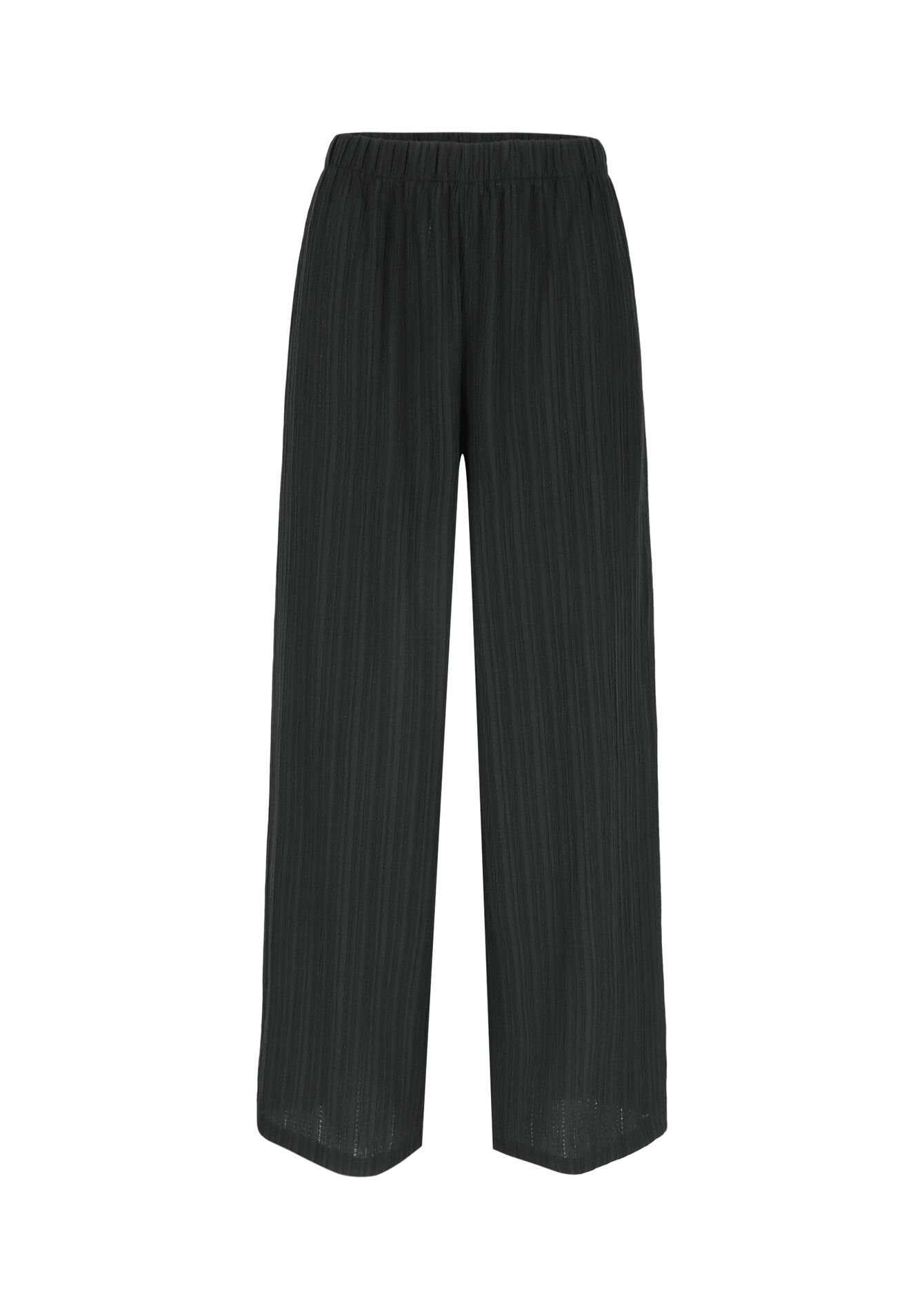 Broek met plissé, Broek met plissé - BLACK - 06600829_1119