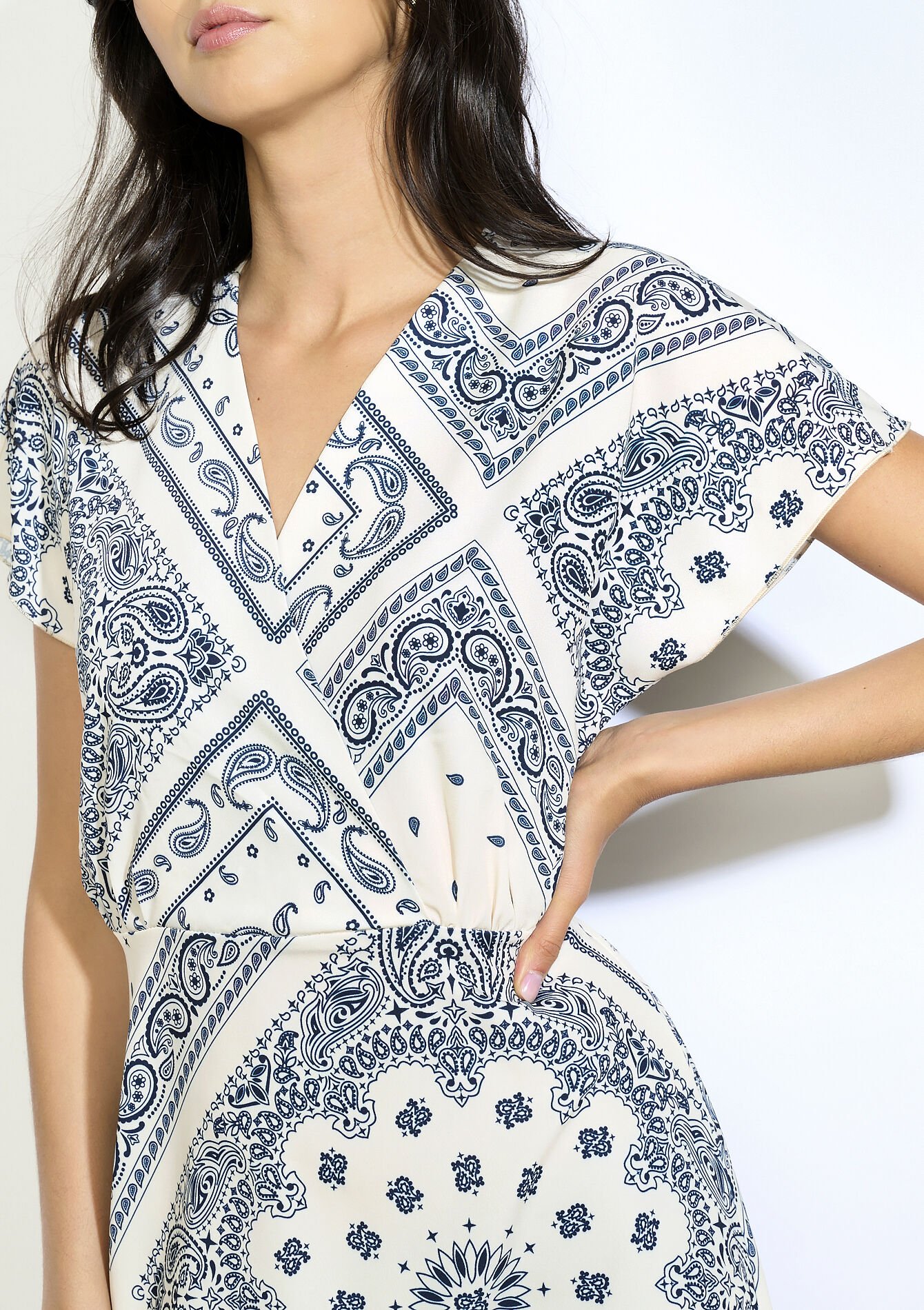 Maxi-jurk met print  - VANILLA WHITE - 08104236_1013