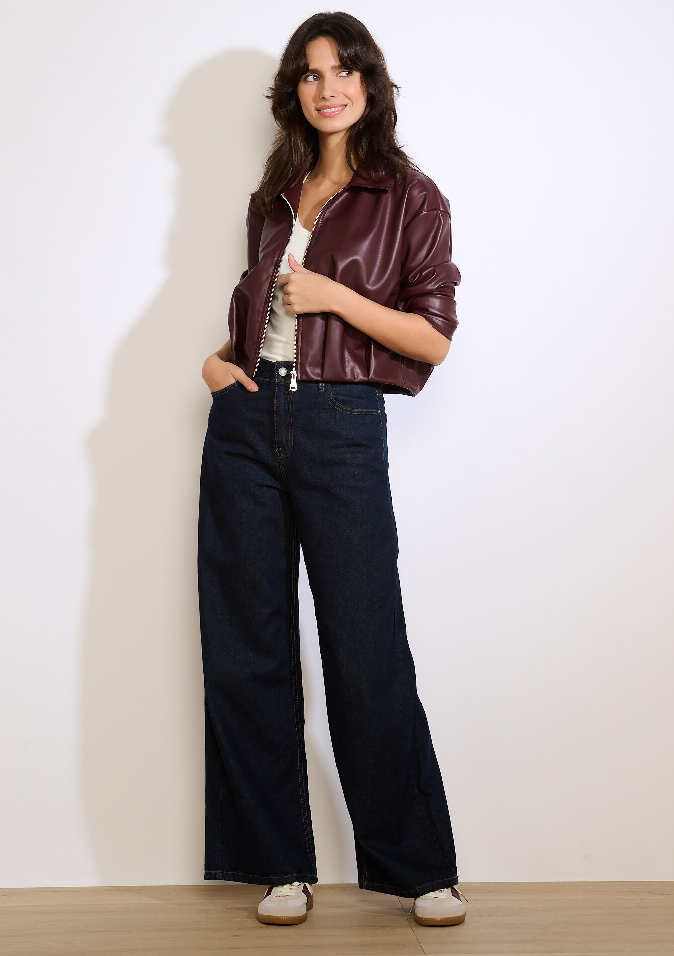 Imitatieleren bomberjack, Imitatieleren bomberjack - BORDEAUX WINE - 09101138_5514