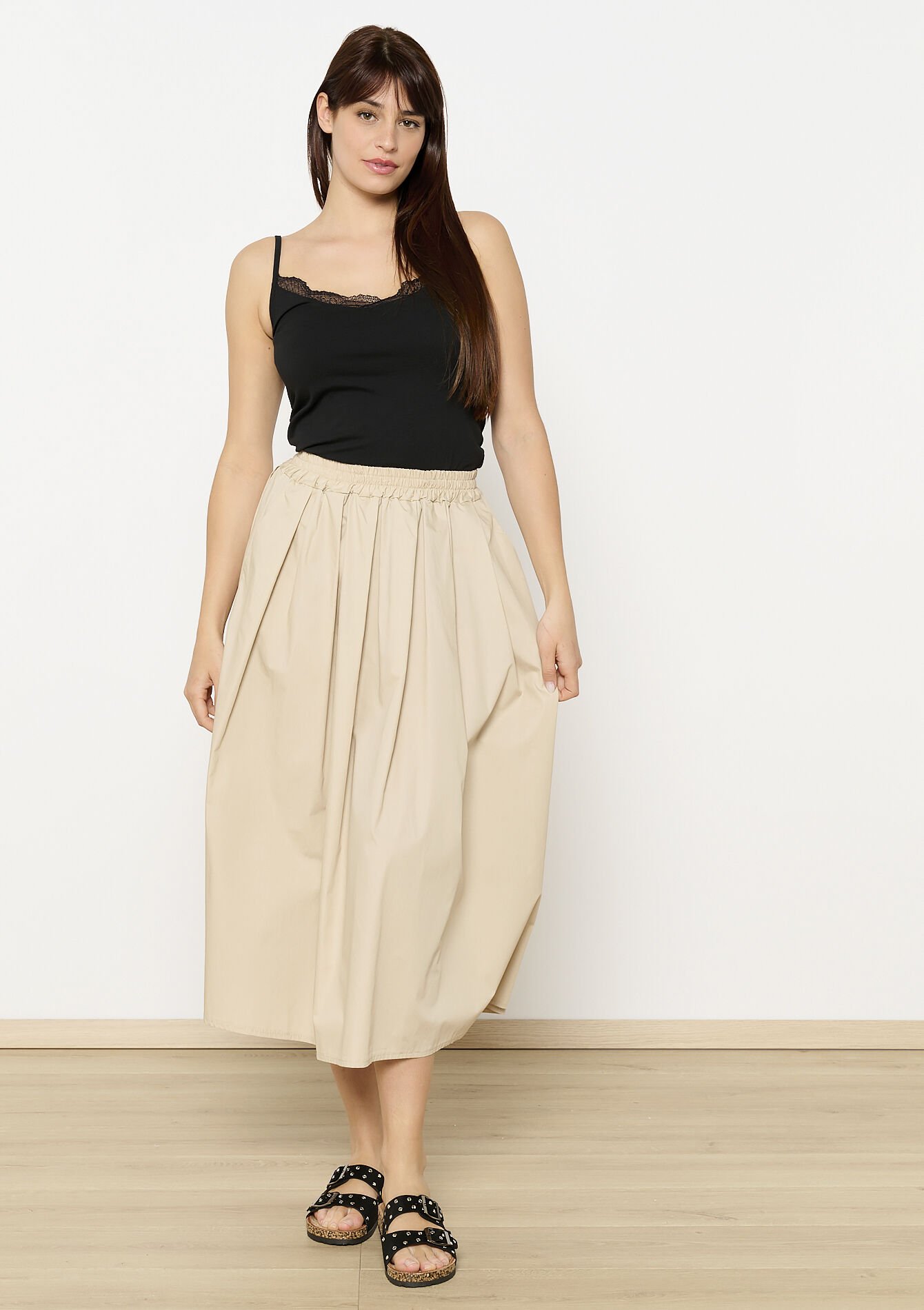 Camisole met kant, Camisole met kant - BLACK - 02200472_1119