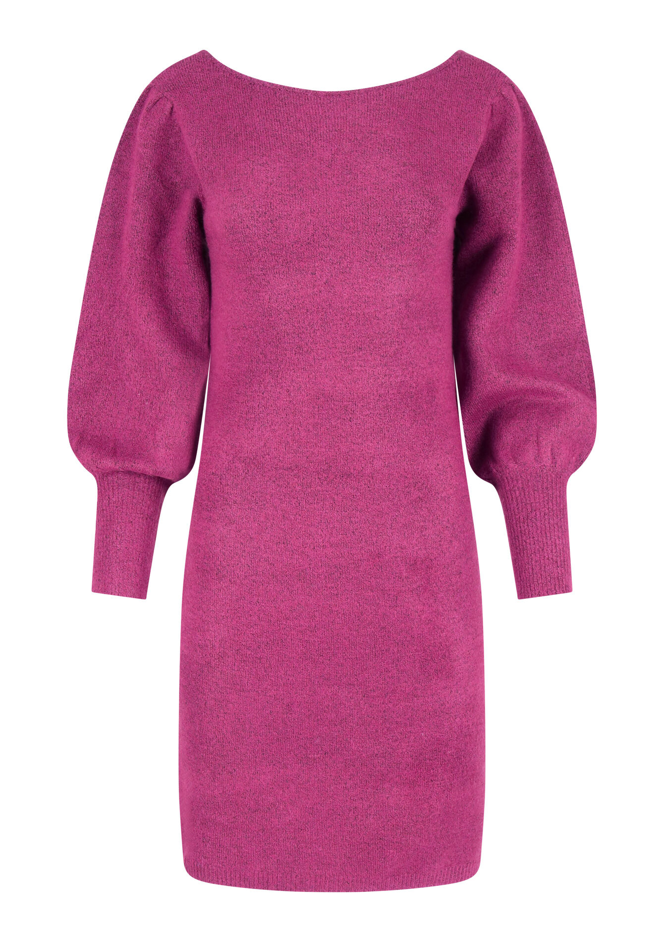 Trui-jurk met boothals, Trui-jurk met boothals - FUCHSIA - 08601932_5626