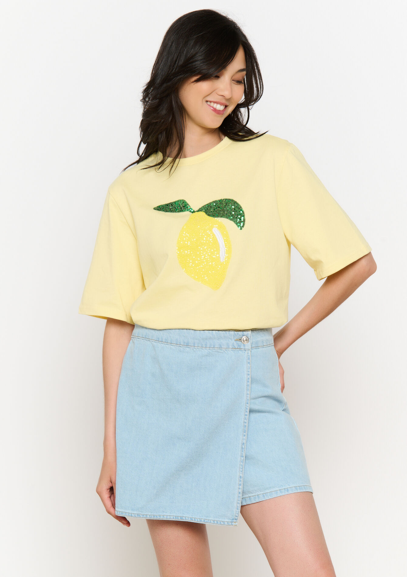 Lemon motif t-shirt - YELLOW SUN - 02301814_5007