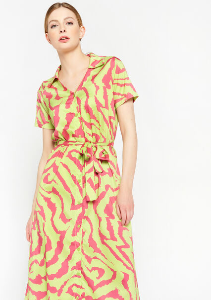 Maxi-jurk met zebraprint - LIGHT GREEN PASTEL - 08601592_1822