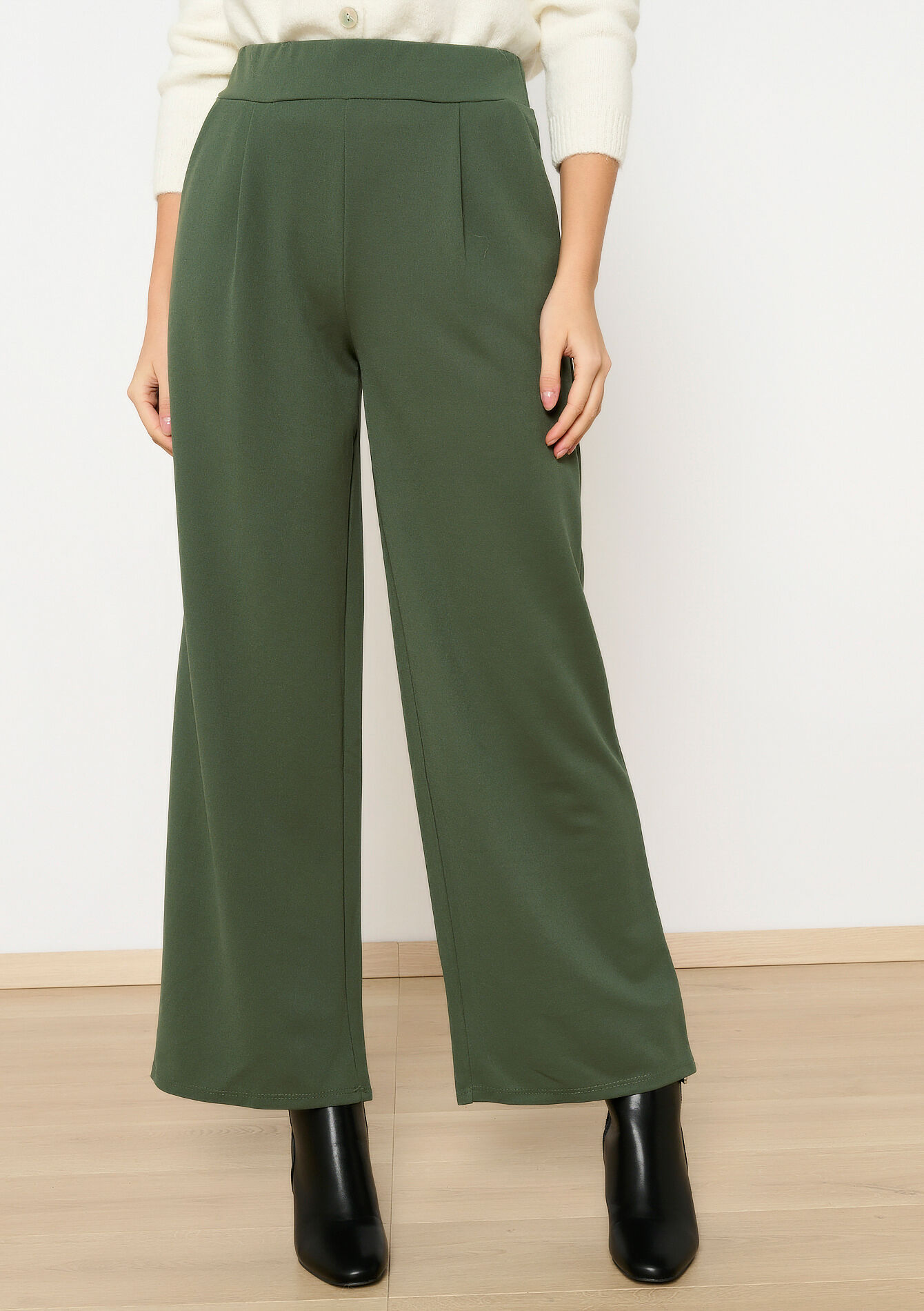 Losse broek met zakken - KHAKI MED - 1122958