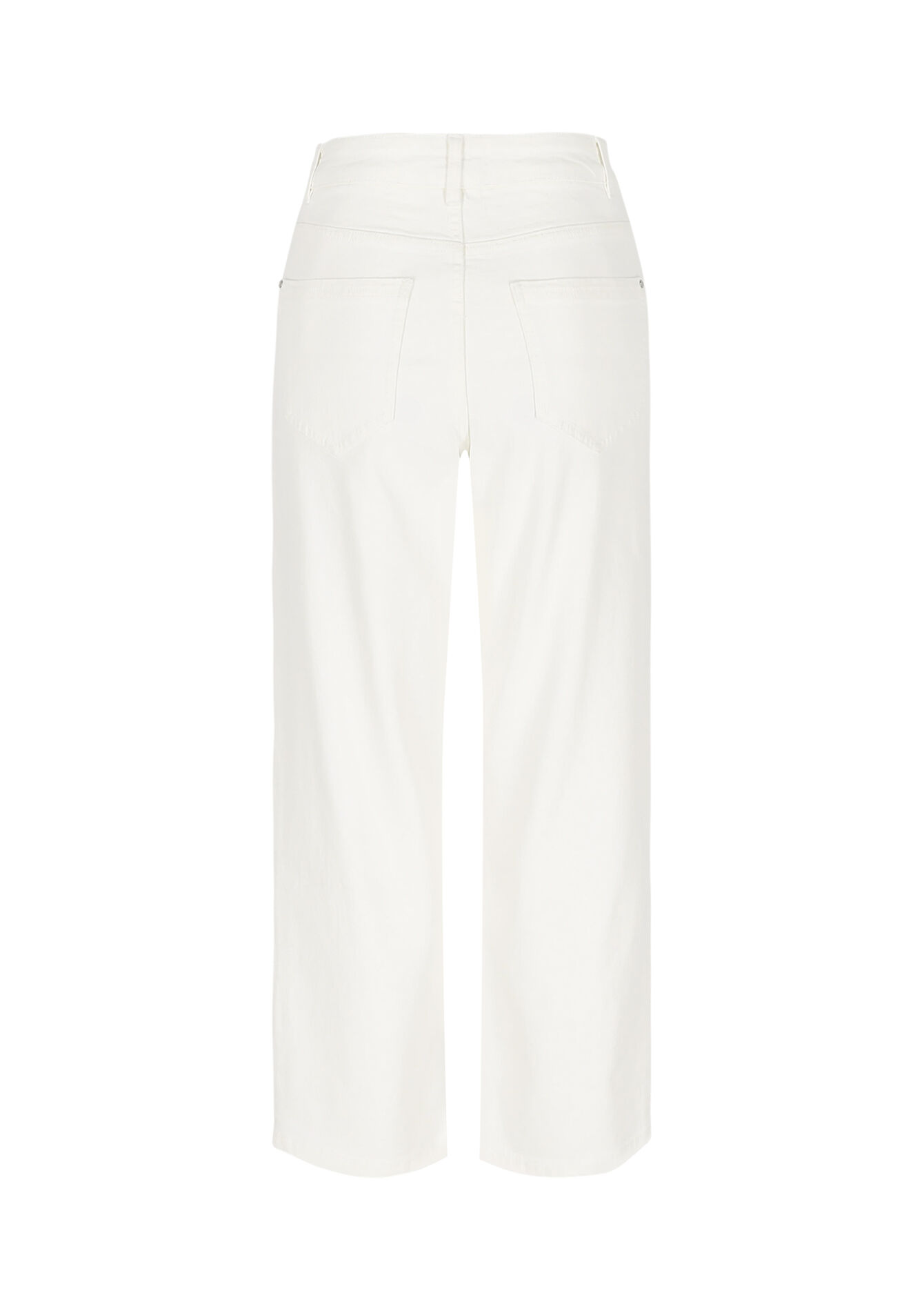 Hoge taille rechte broek - VANILLA WHITE - 06004660_1013