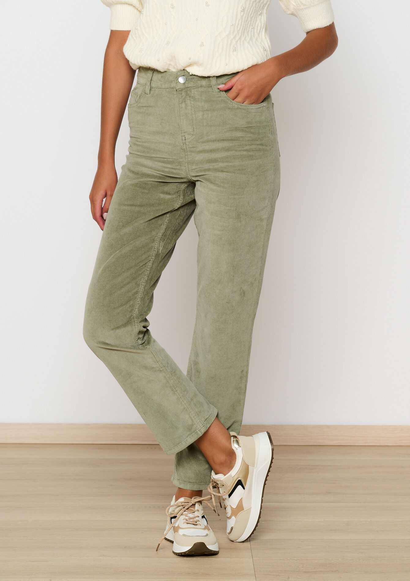 Corduroy trousers, Corduroy trousers - KHAKI FADED - 06004509_4326