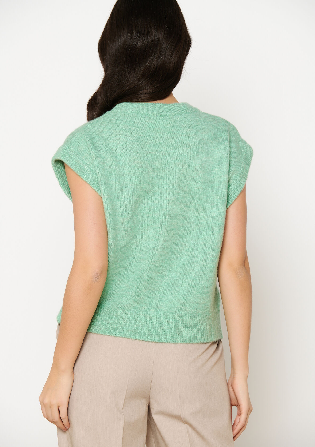 Pull sans manches, Pull sans manches - ALMOND GREEN - 04006892_1724